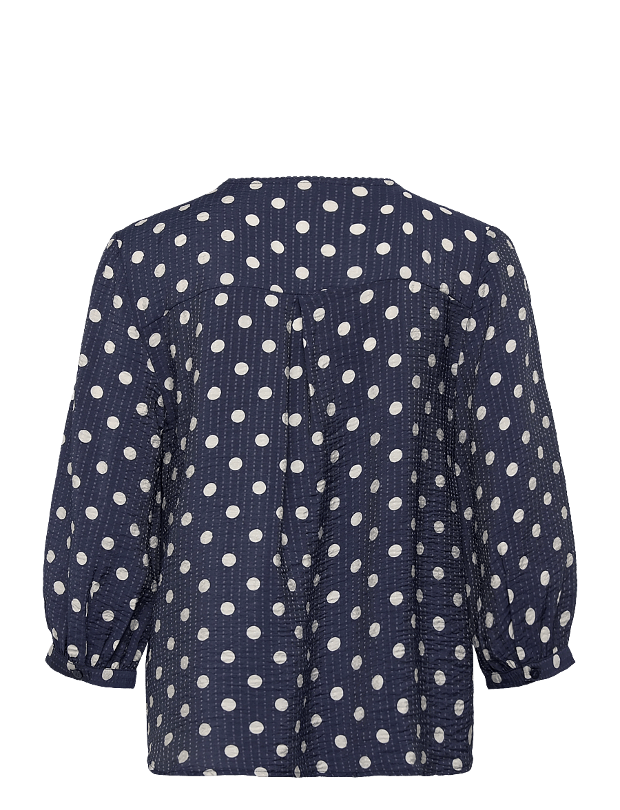 FREE/QUENT - FQALMA-BLOUSE - blūzes ar garām piedurknēm - navy blazer w. moonbeam - 2