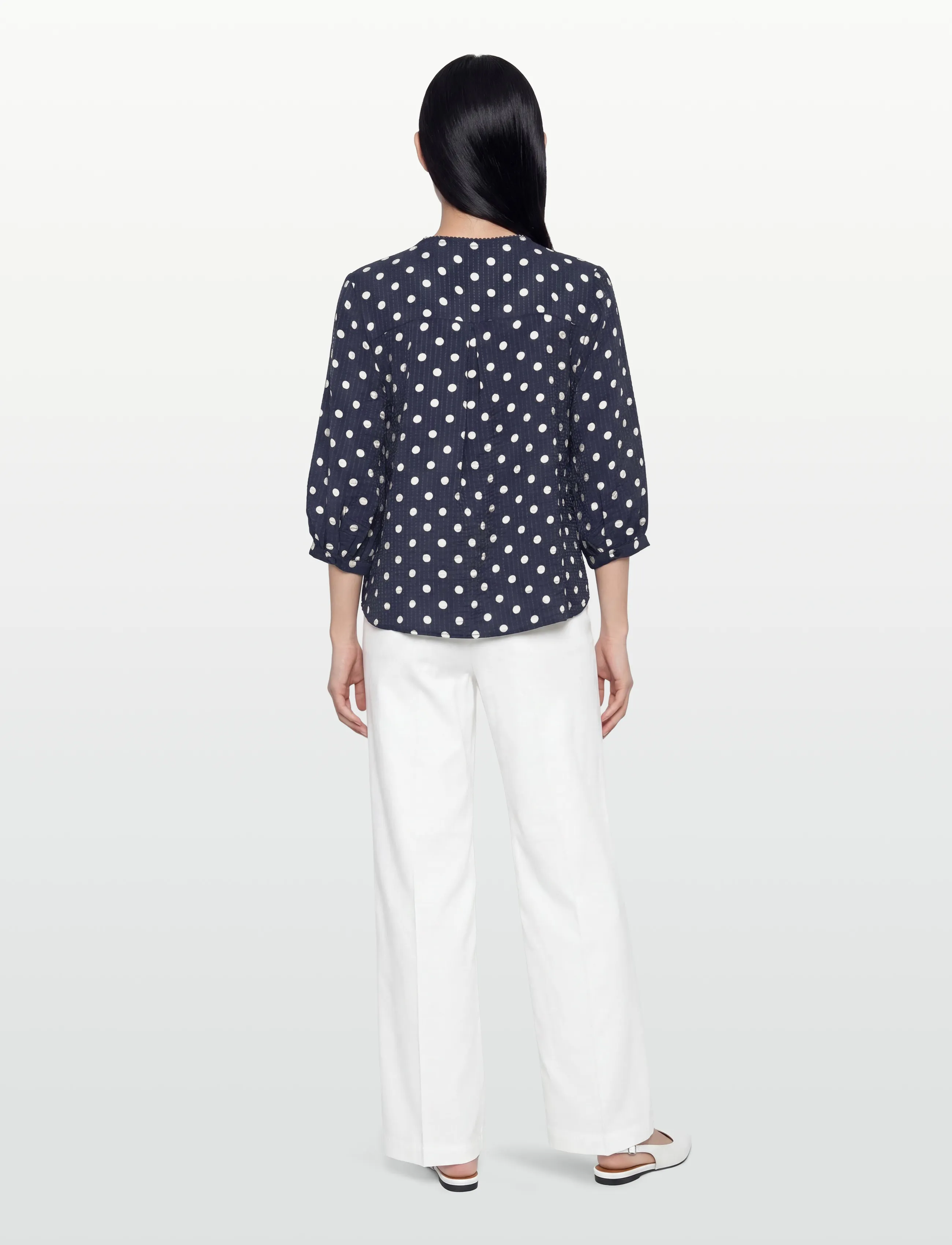 FREE/QUENT - FQALMA-BLOUSE - blūzes ar garām piedurknēm - navy blazer w. moonbeam - 4