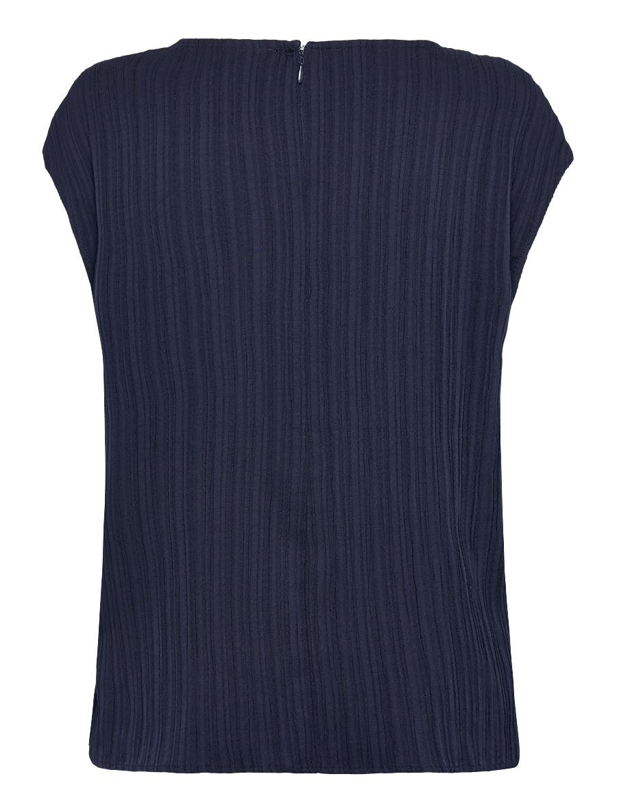 FREE/QUENT - FQGRSVALSE-BLOUSE - short-sleeved blouses - navy blazer - 2
