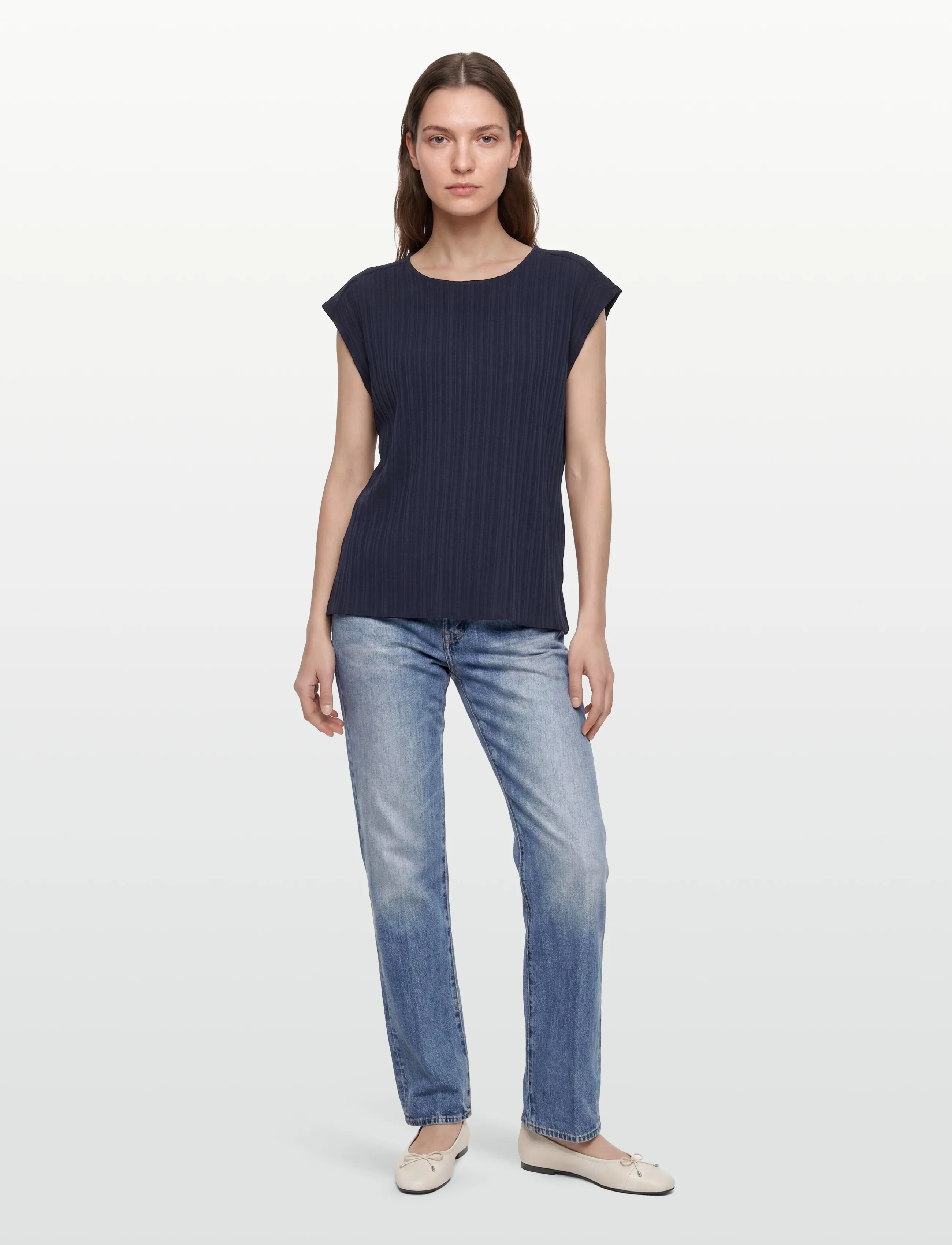 FREE/QUENT Fqgrsvalse-Blouse, Kvinder, Tekstureret Bluse, Navy, Str: XL