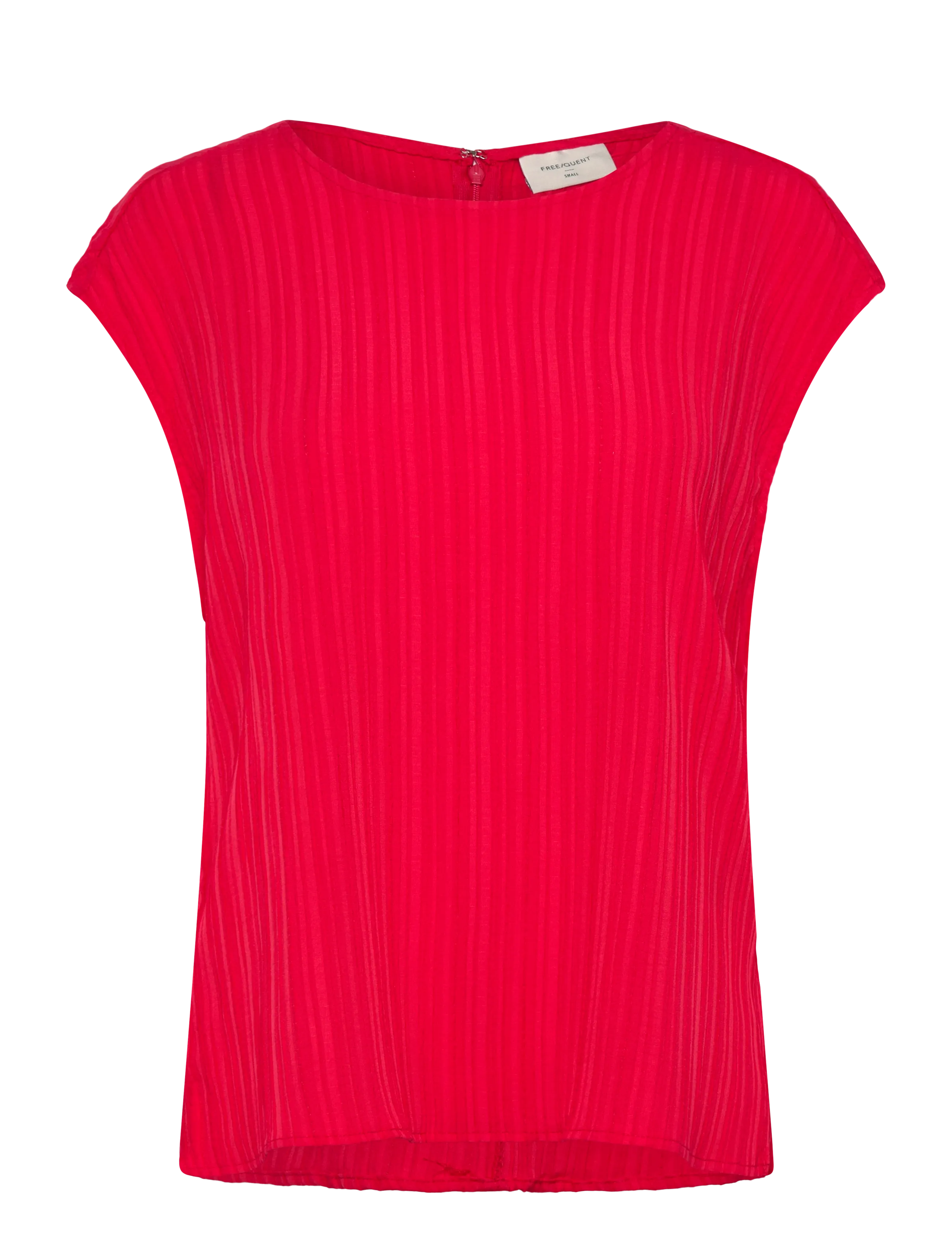 FREE/QUENT Fqgrsvalse-Blouse, Kvinder, Tekstureret Bluse, Rød, Str: S
