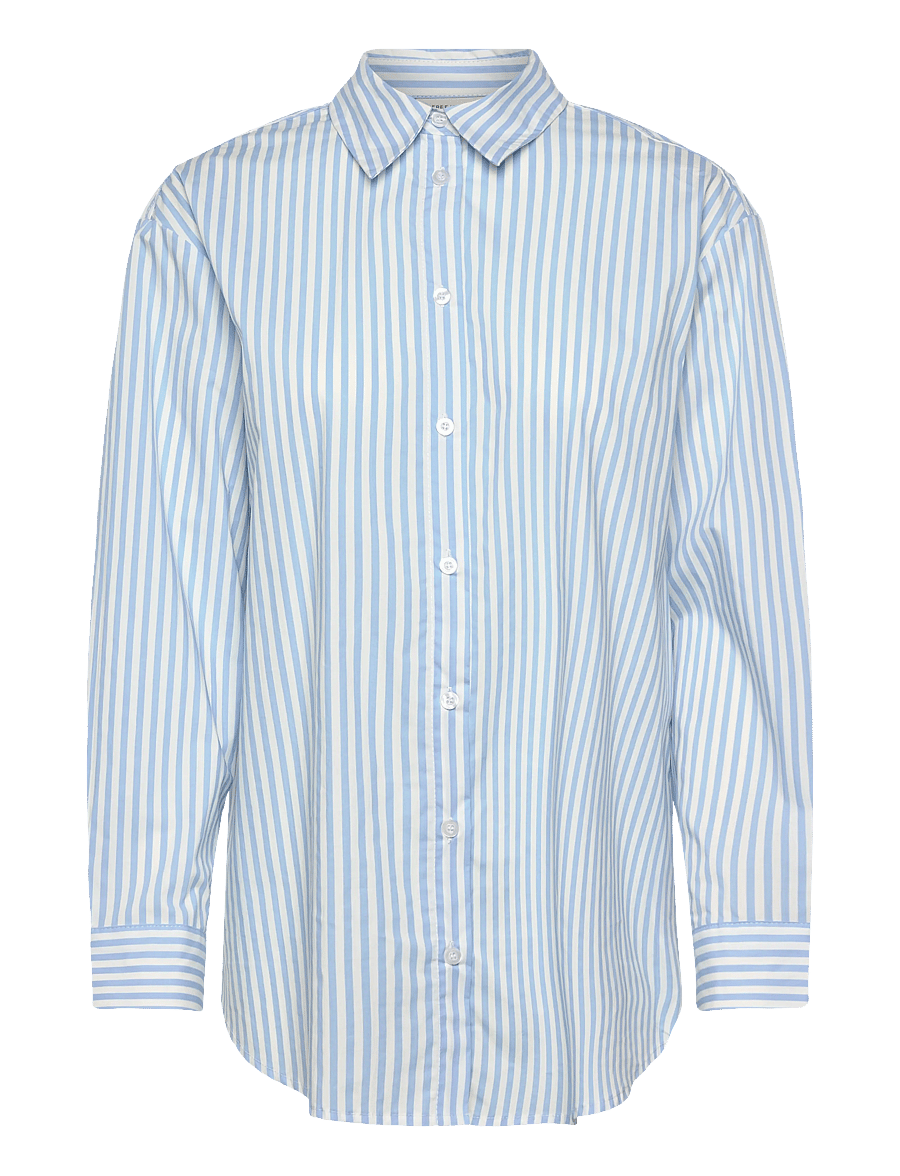 FREE/QUENT - FQJOLLE-SHIRT - langærmede skjorter - star off-white w. blue bell - 1