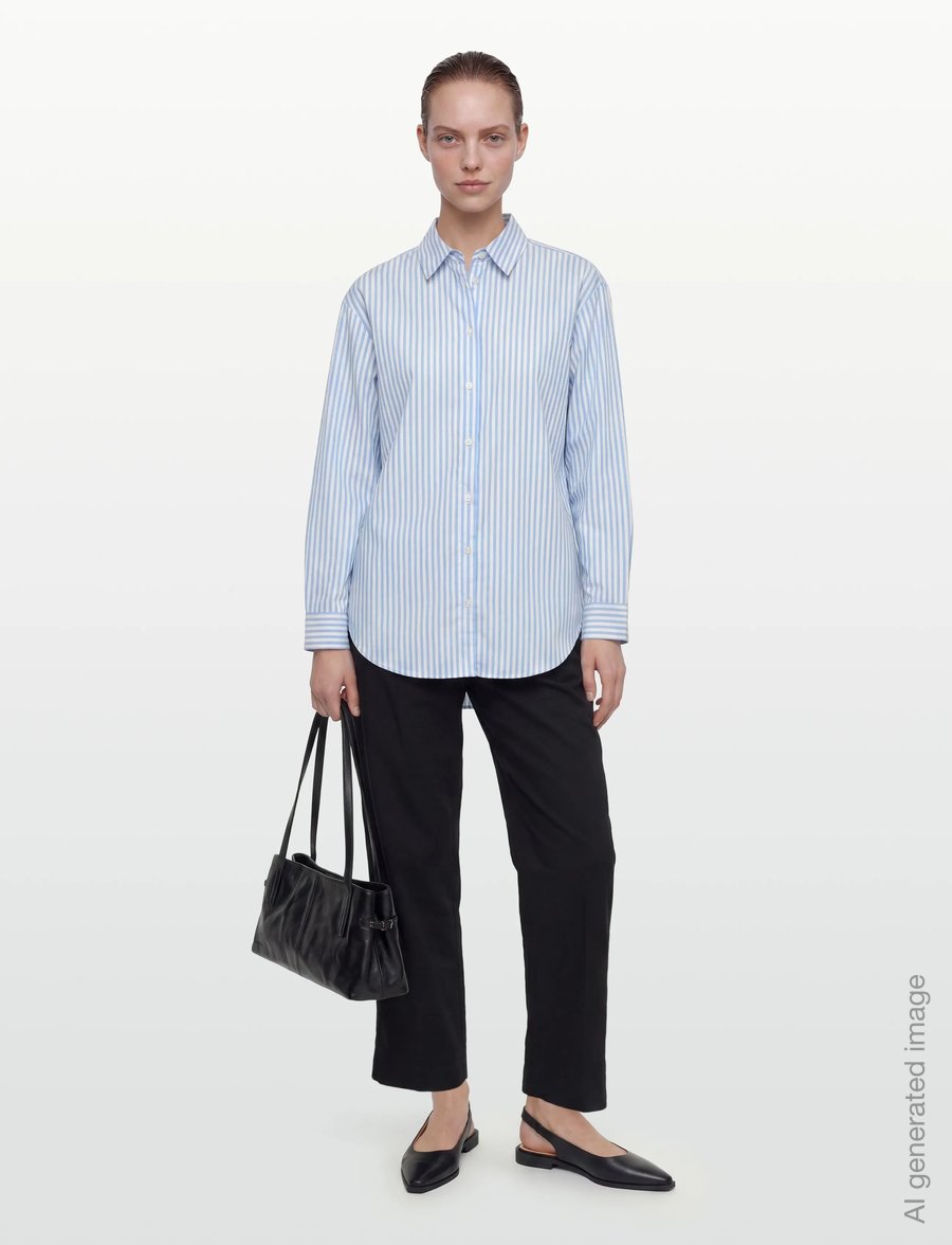 FREE/QUENT - FQJOLLE-SHIRT - langærmede skjorter - star off-white w. blue bell - 0