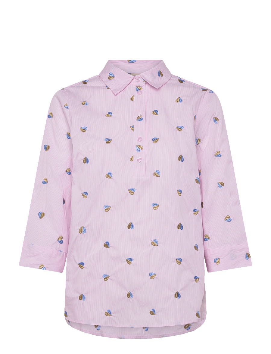 FREE/QUENT - FQROSAN-SHIRT - kortærmede skjorter - sweet lilac w. blue bell - 1