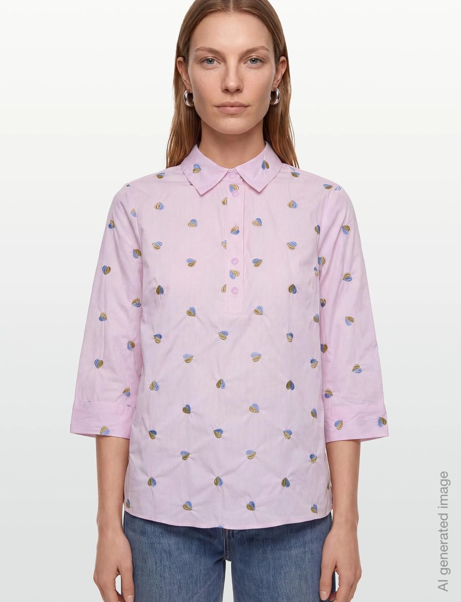 FREE/QUENT - FQROSAN-SHIRT - kortærmede skjorter - sweet lilac w. blue bell - 3