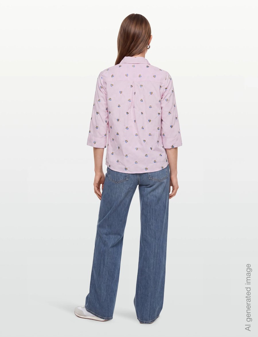 FREE/QUENT - FQROSAN-SHIRT - kortærmede skjorter - sweet lilac w. blue bell - 4