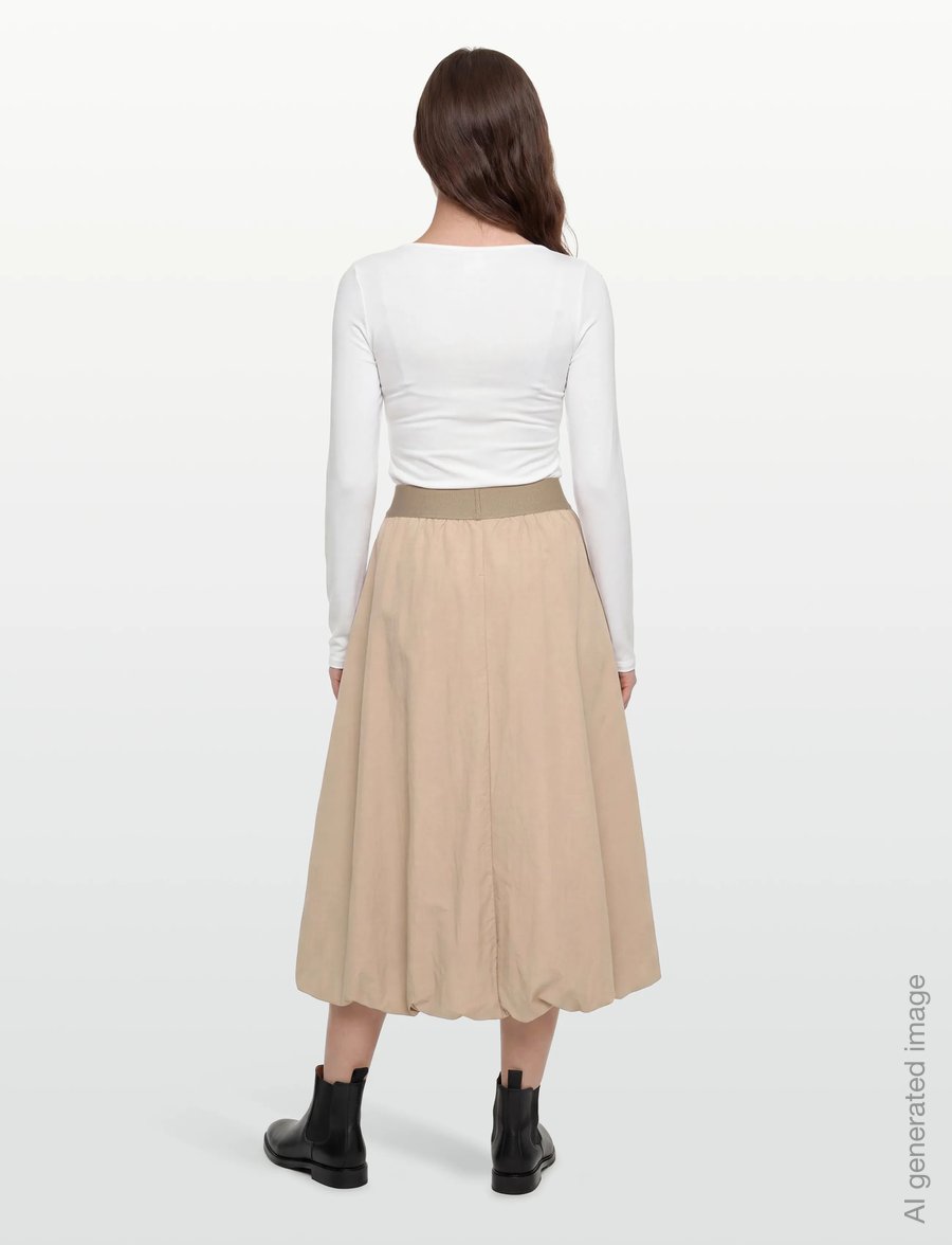 FREE/QUENT - FQMONO-SKIRT - pleated skirts - silver mink - 4