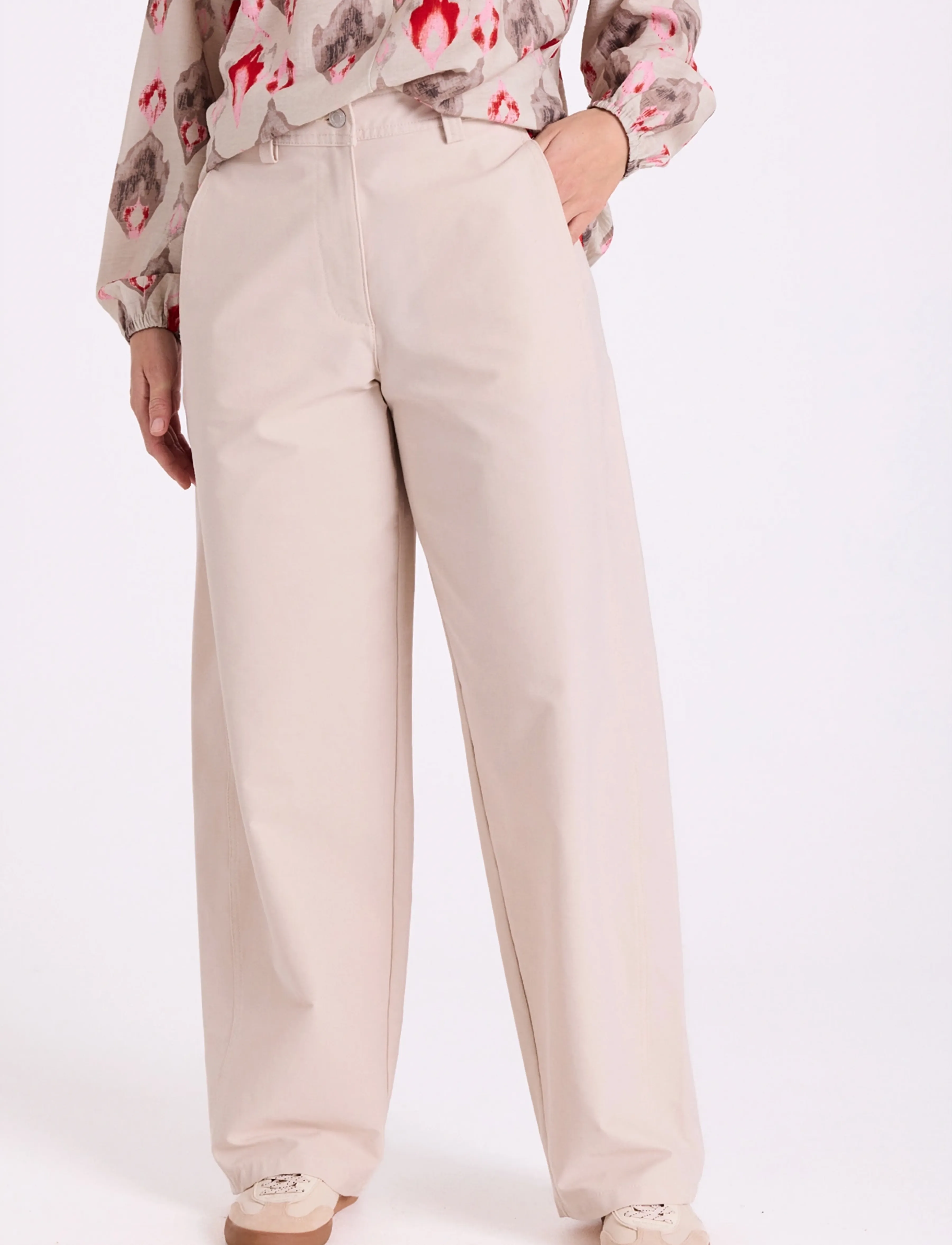 FREE/QUENT - FQZANDRA-PANTS - hosen mit weitem bein - moonbeam - 3