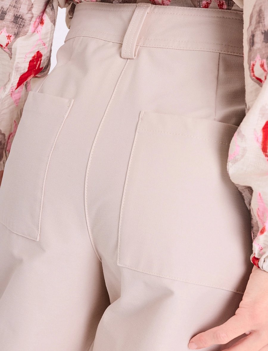 FREE/QUENT - FQZANDRA-PANTS - wide leg trousers - moonbeam - 4