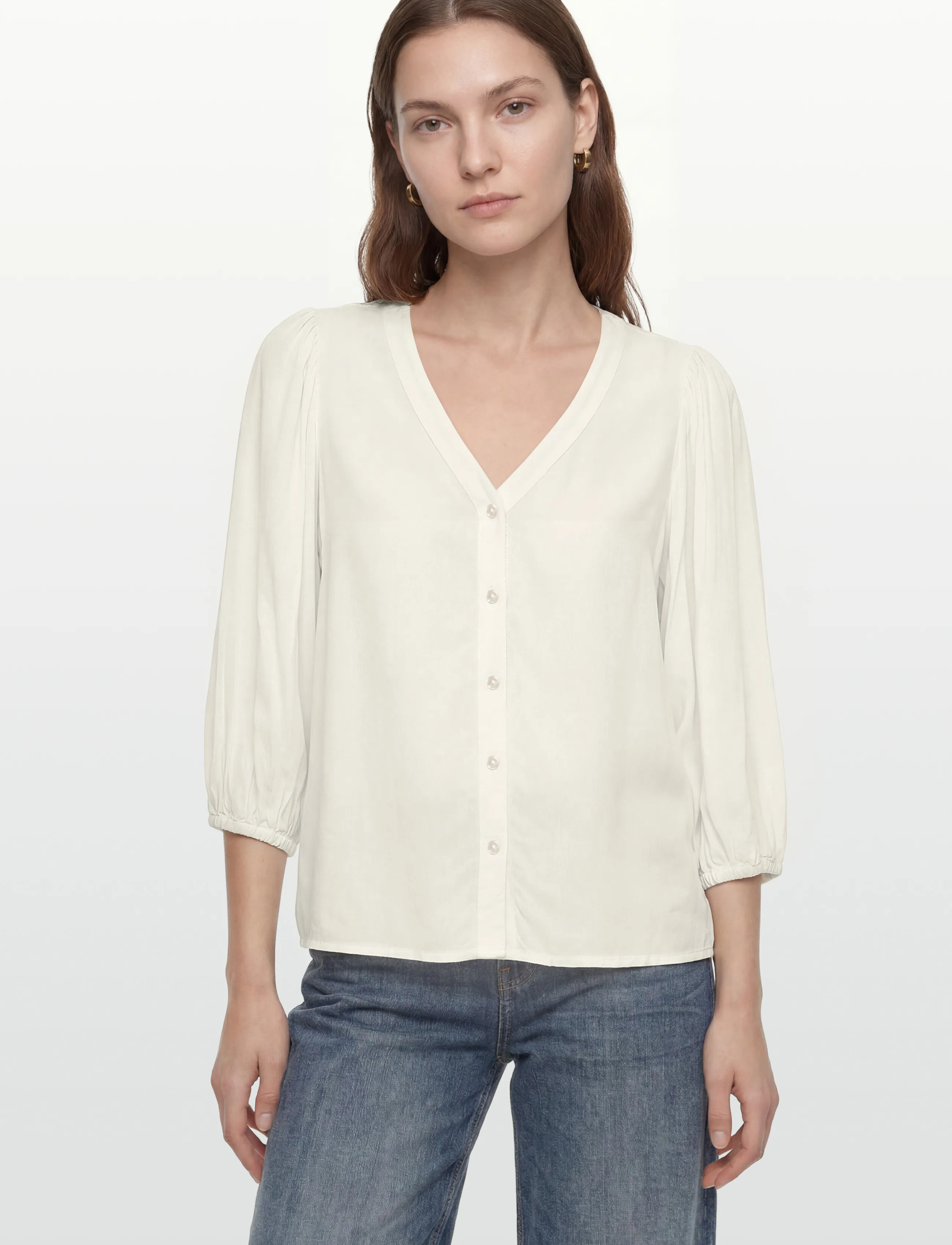 FREE/QUENT - FQALINE-BLOUSE - palaidinės ilgomis rankovėmis - star off-white - 3