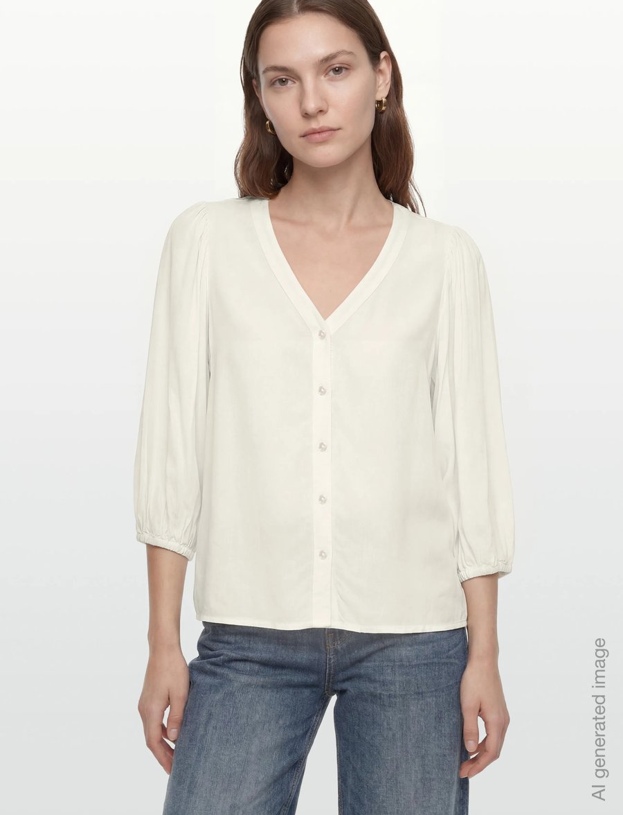 FREE/QUENT - FQALINE-BLOUSE - langærmede bluser - star off-white - 3