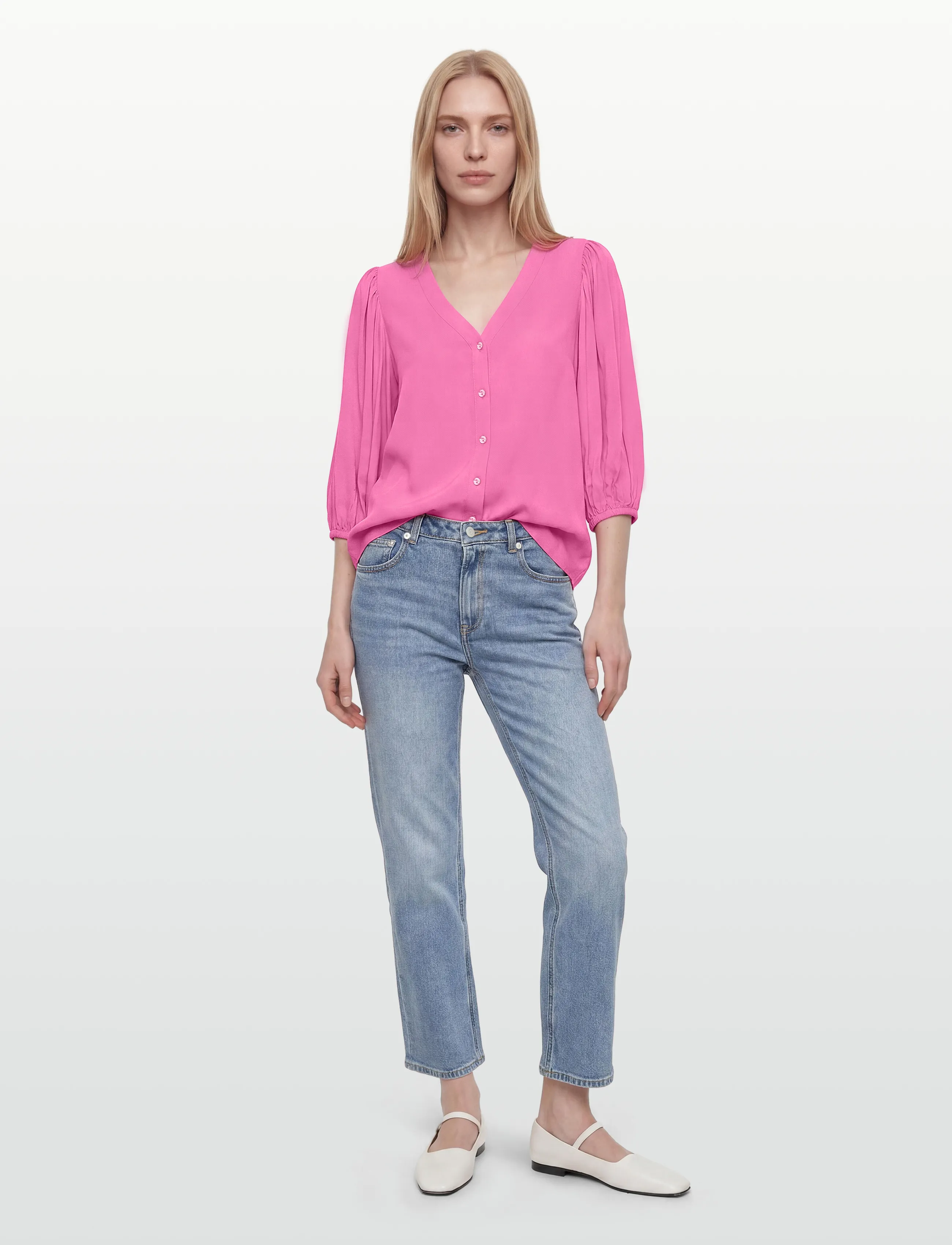 FREE/QUENT Fqaline-Blouse, XS, Blouses, Rosa - Long-sleeved, Frauen