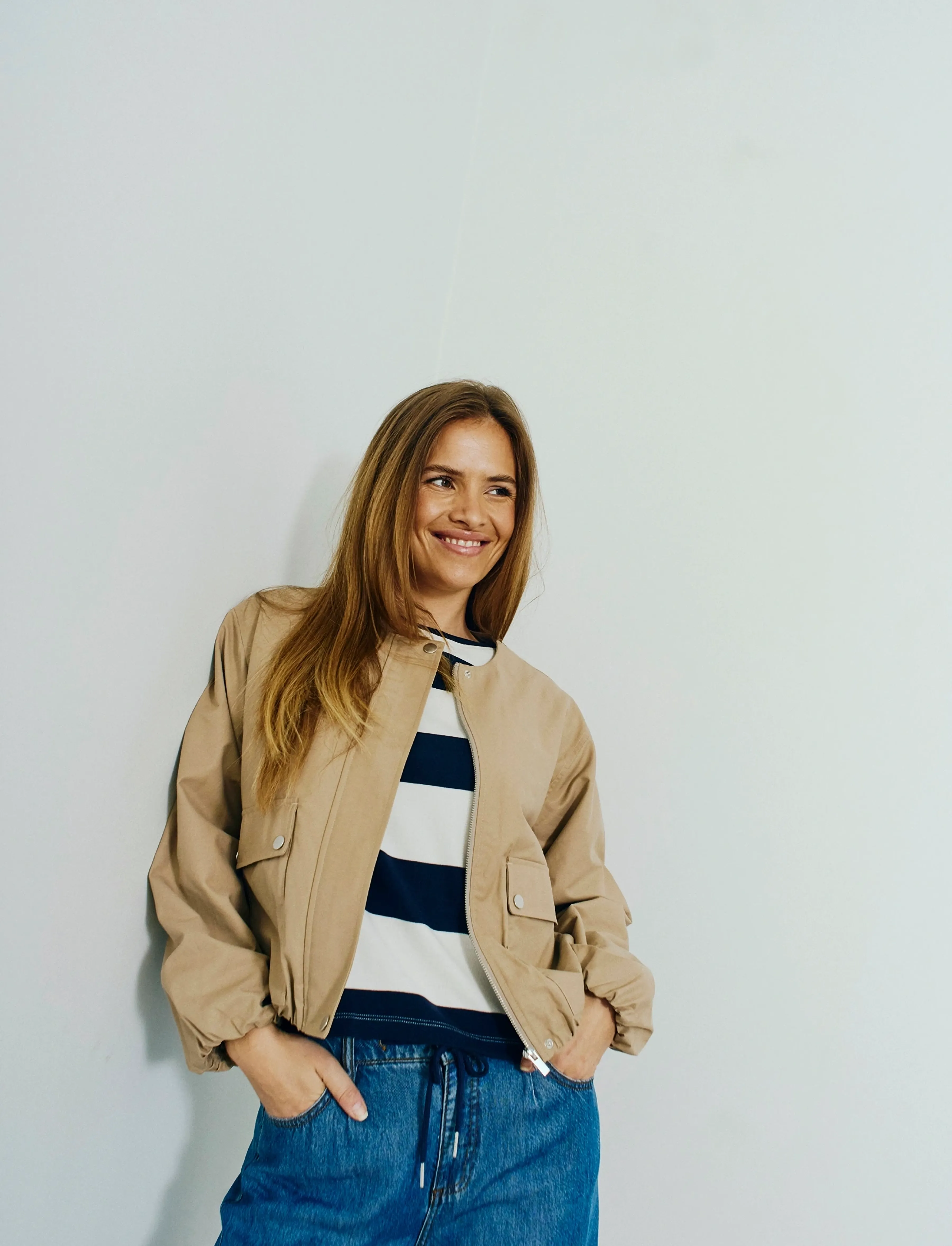 FREE/QUENT FQCANA-JACKET - Mantlid ja jakid - SILVER MINK / beige