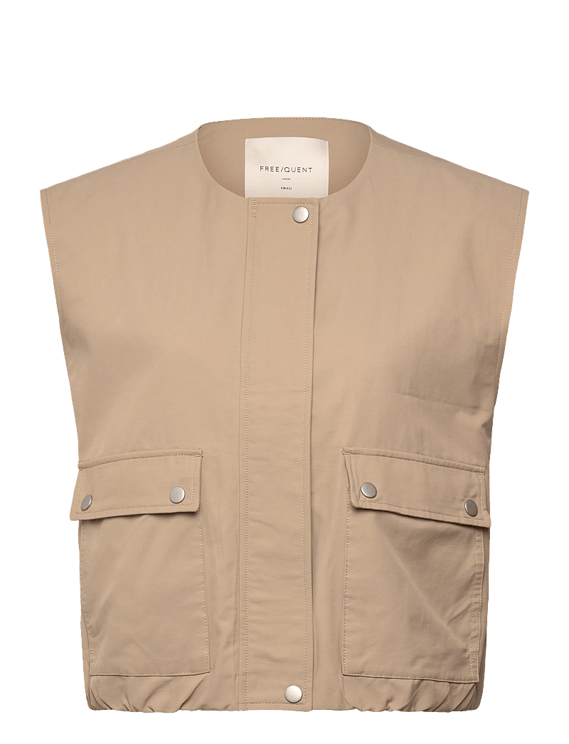 FREE/QUENT - FQCANA-WAISTCOAT - Ärmellose tops - silver mink - 1