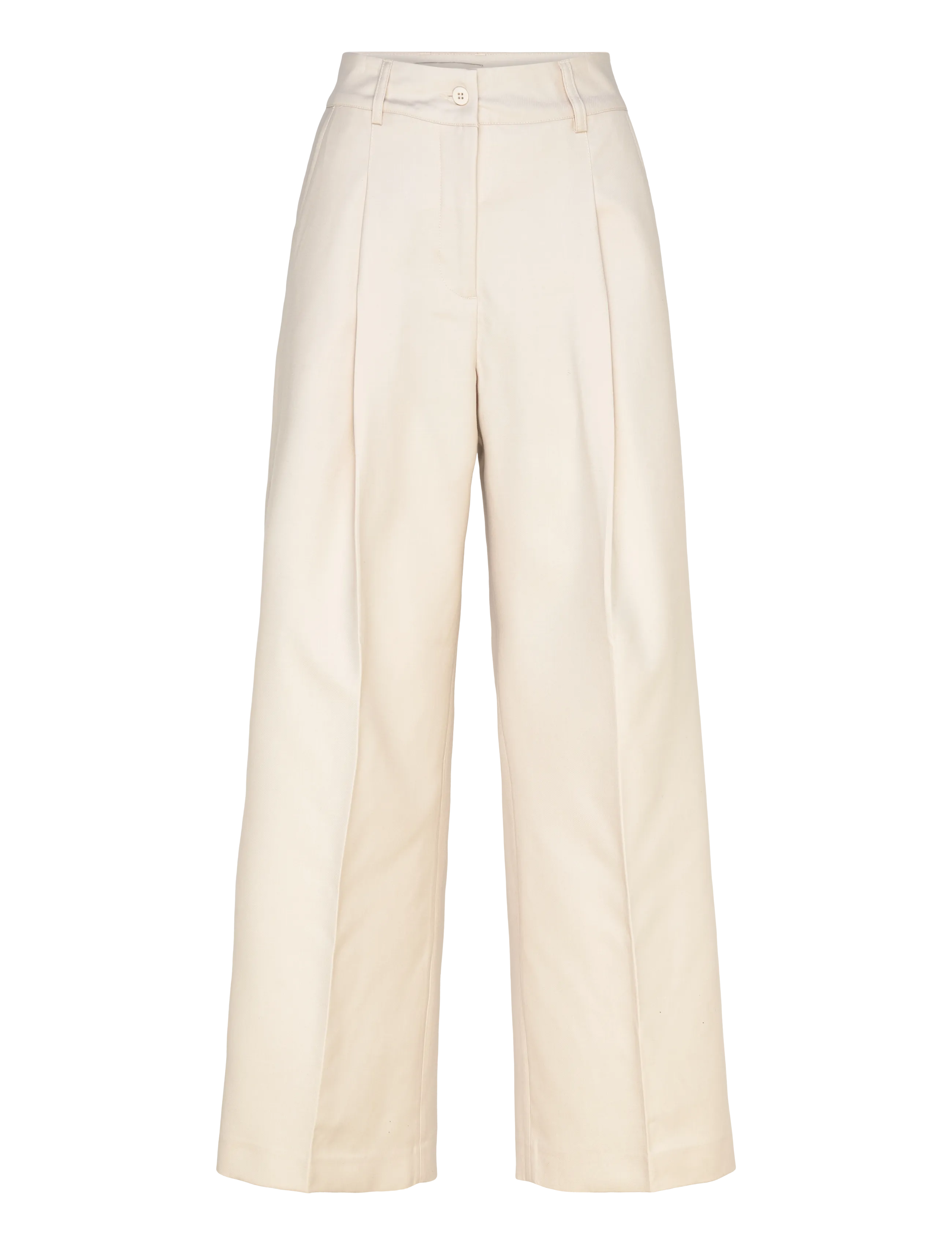 FREE/QUENT FQYASMIN-PANTS - Bukser med brede ben - MOONBEAM / cream