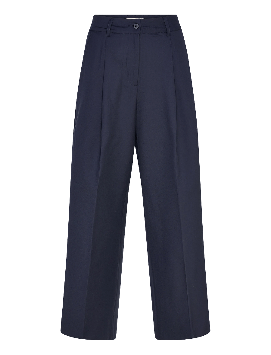 FREE/QUENT - FQYASMIN-PANTS - hosen mit weitem bein - navy blazer - 1