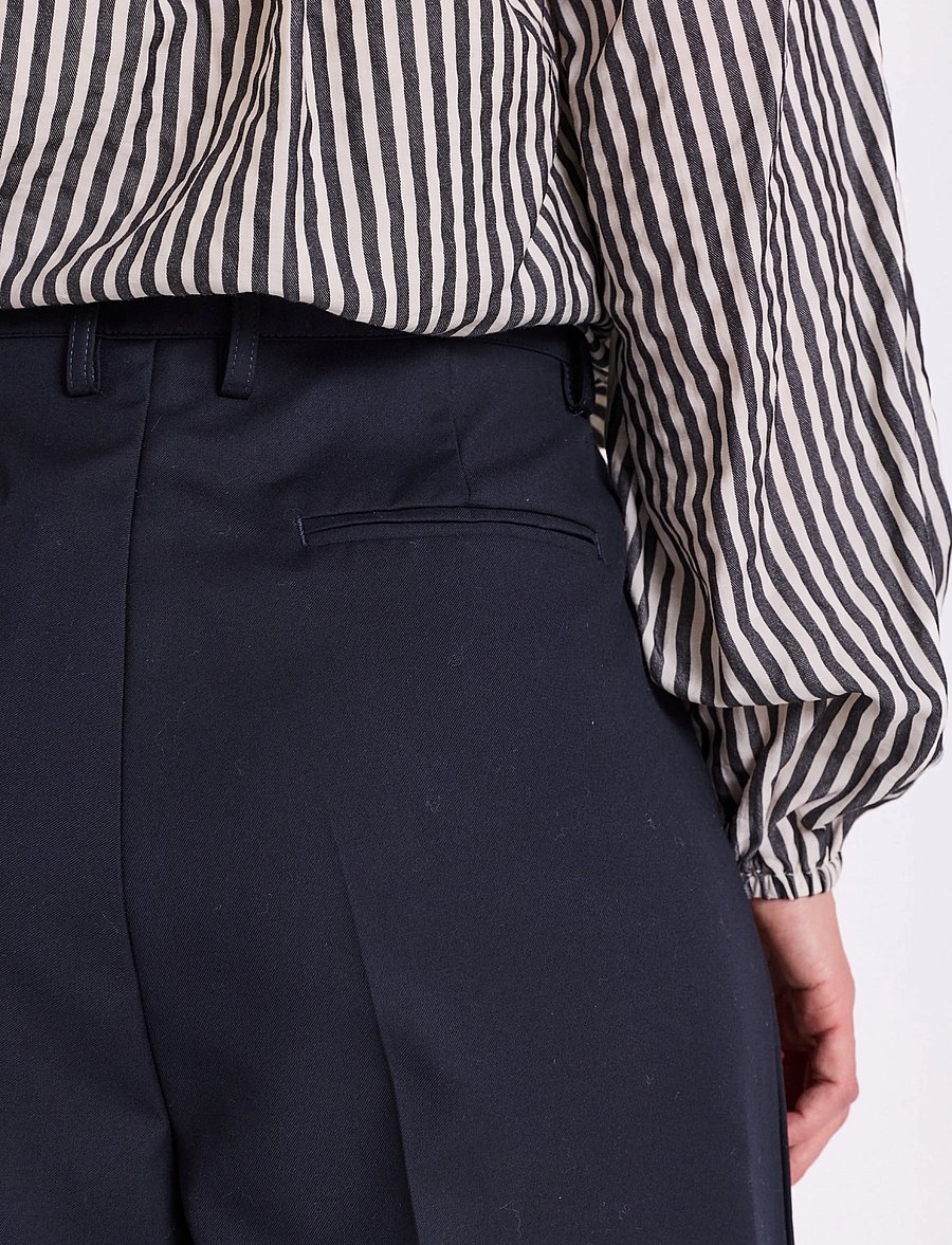 FREE/QUENT - FQYASMIN-PANTS - hosen mit weitem bein - navy blazer - 4