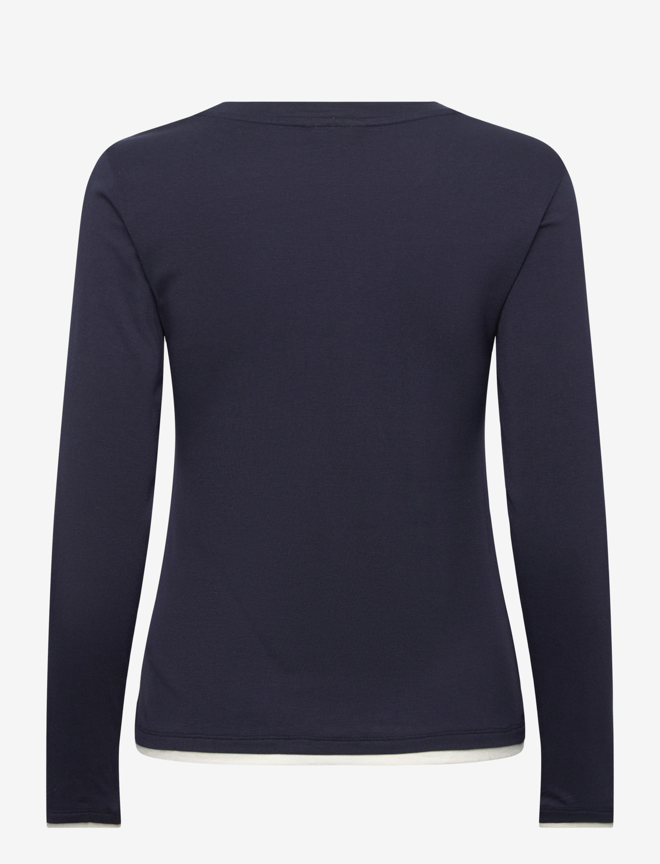 FREE/QUENT - FQALVIN-TEE - langärmlige tops - navy blazer w. star off-white - 2