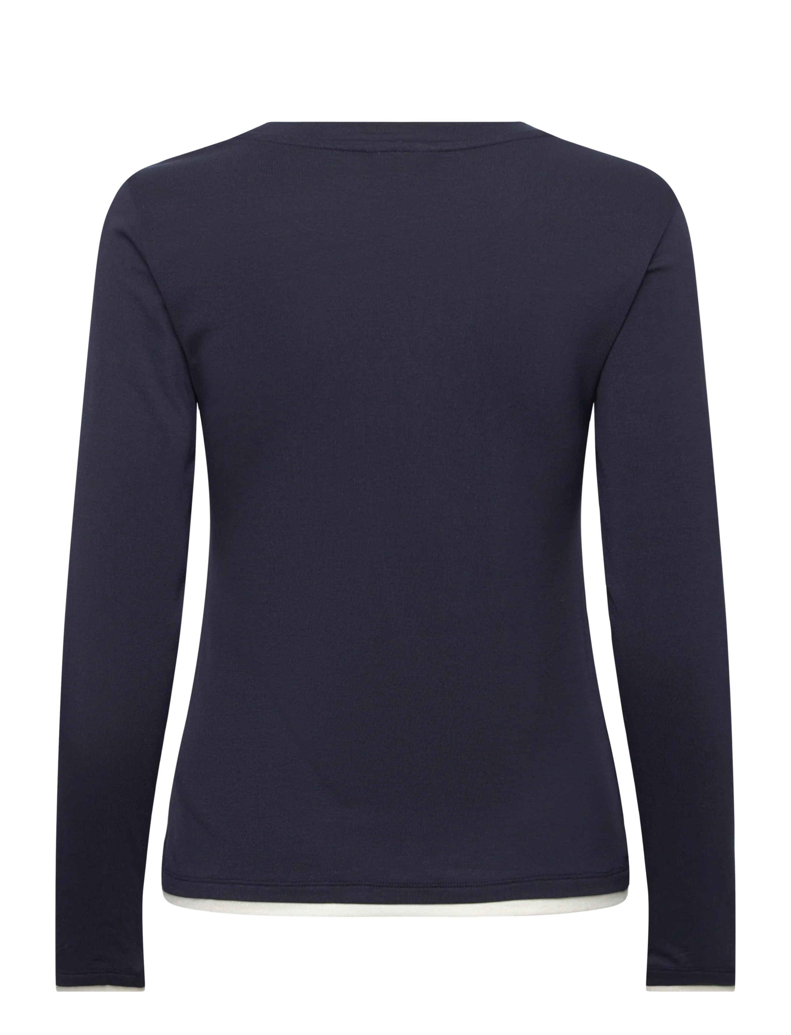 FREE/QUENT - FQALVIN-TEE - long-sleeved tops - navy blazer w. star off-white - 2