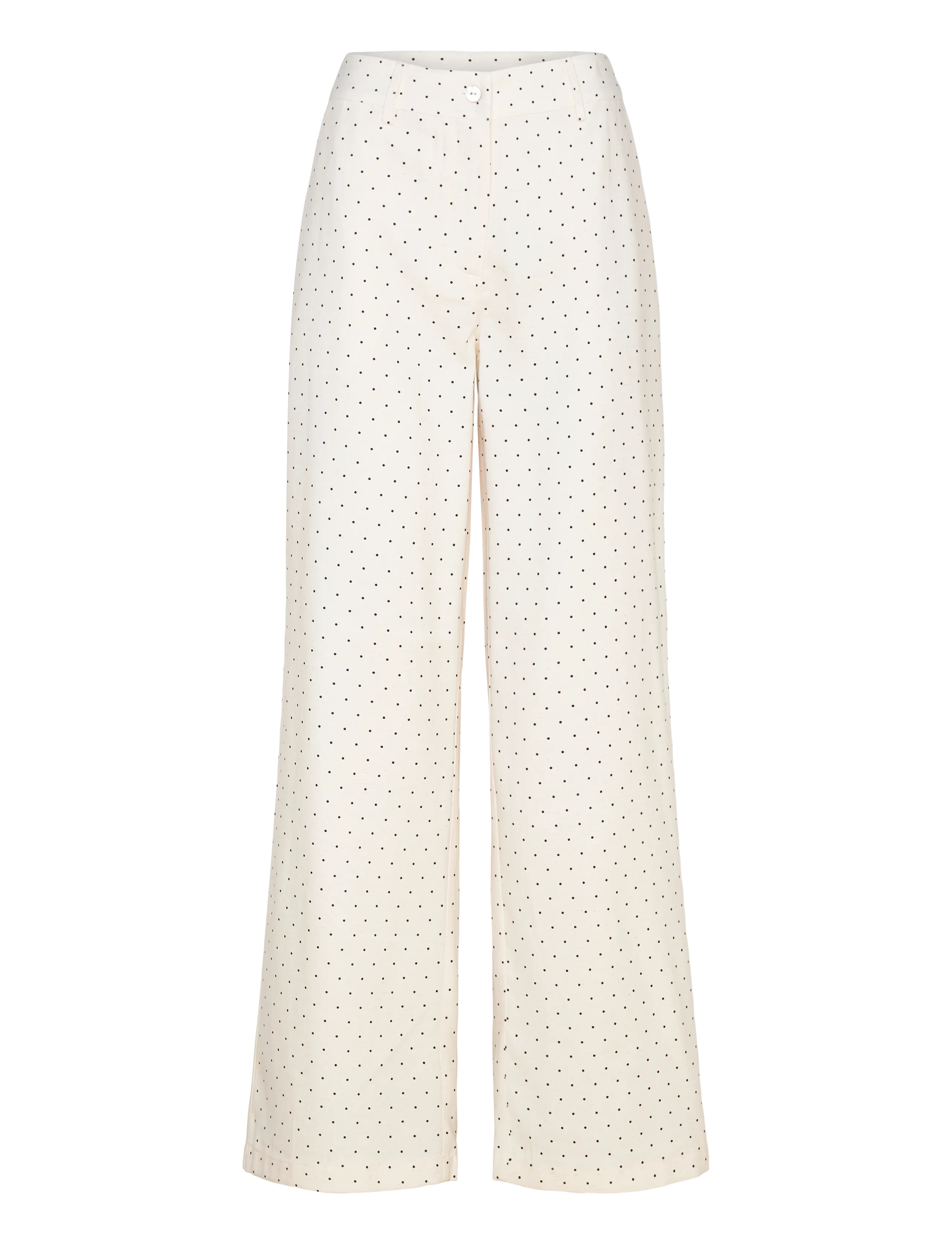 FREE/QUENT FQANYA-PANTS - Broeken - STAR OFF-WHITE W. BLACK / cream