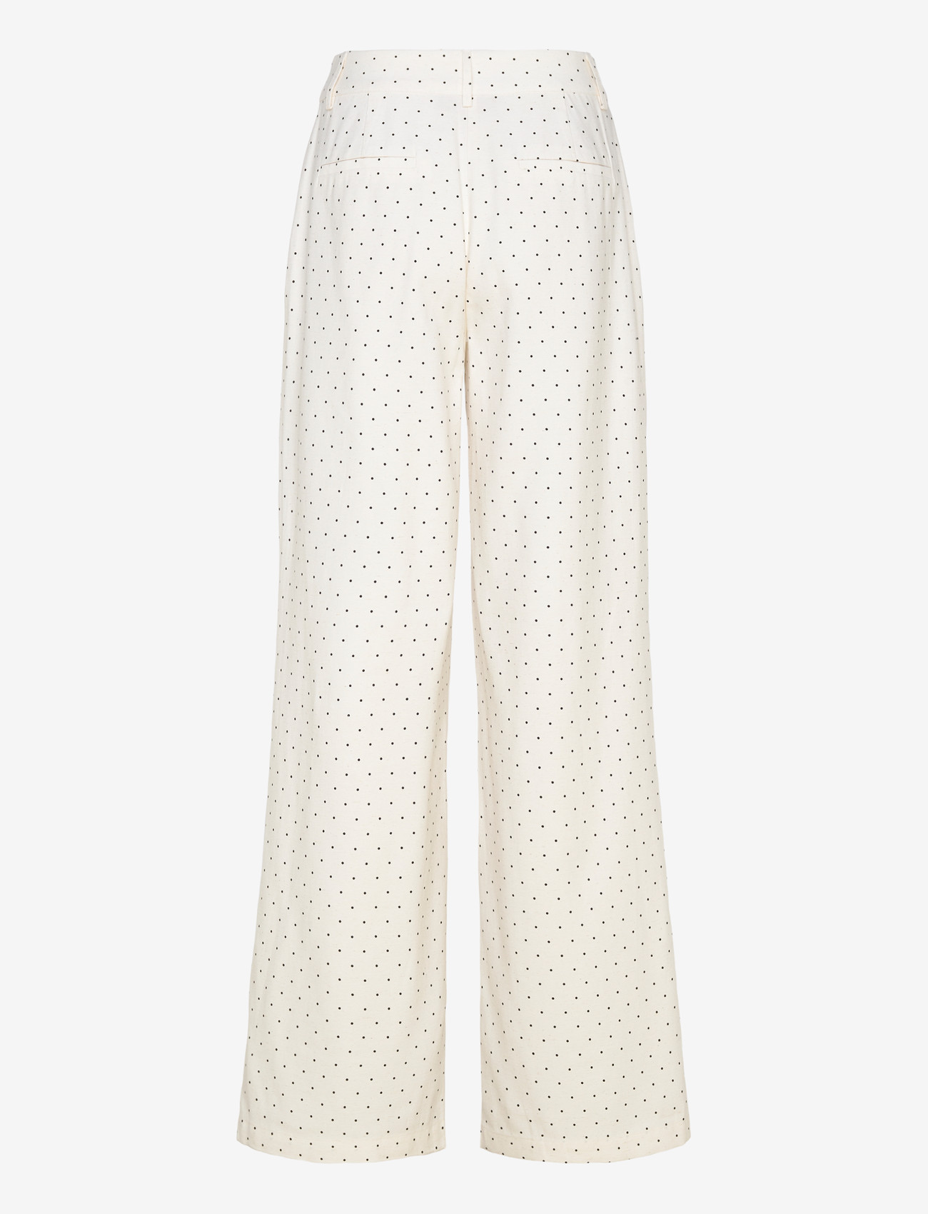 FREE/QUENT - FQANYA-PANTS - bukser med brede ben - star off-white w. black - 2