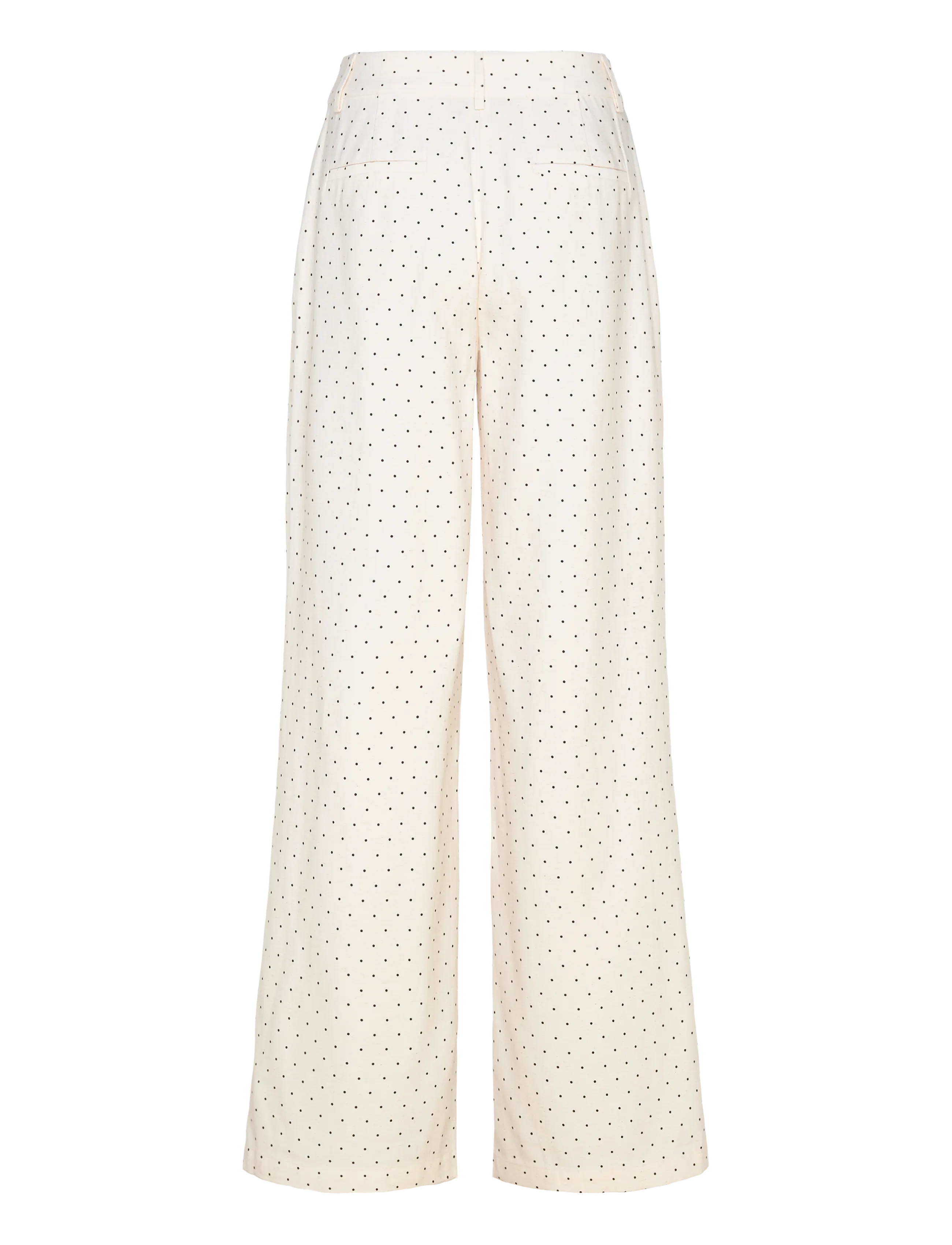 FREE/QUENT - FQANYA-PANTS - wide leg trousers - star off-white w. black - 2