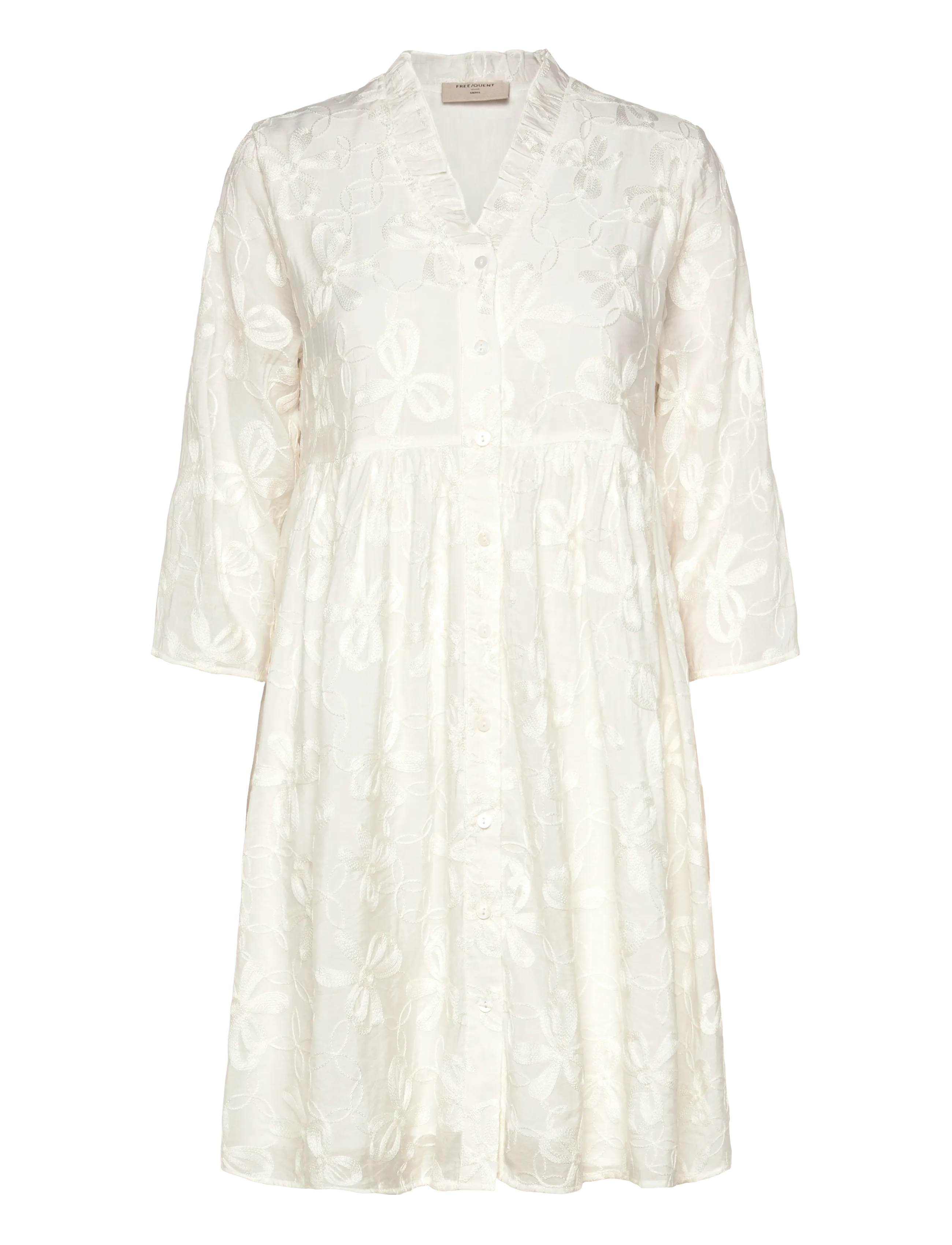 FREE/QUENT FQRANDY-DRESS - Freequent - STAR OFF-WHITE / white