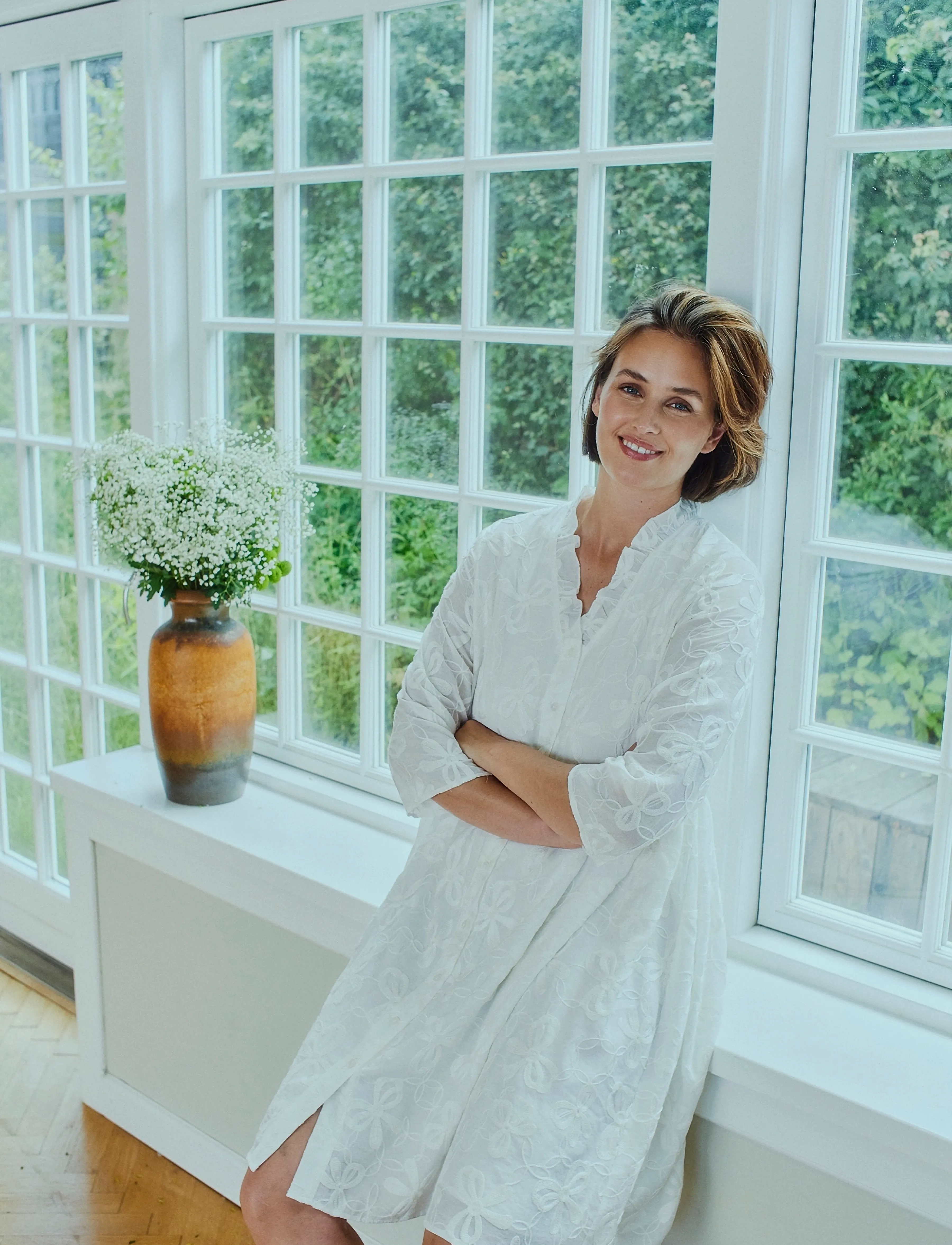 FREE/QUENT FQRANDY-DRESS - Robes de dentelle - STAR OFF-WHITE / white