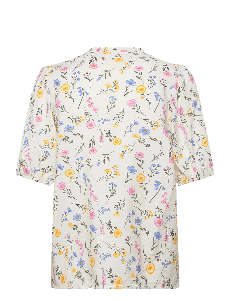 FREE/QUENT - FQMOLLI-SHIRT - kurzärmlige hemden - star off-white w. golden haze - 2