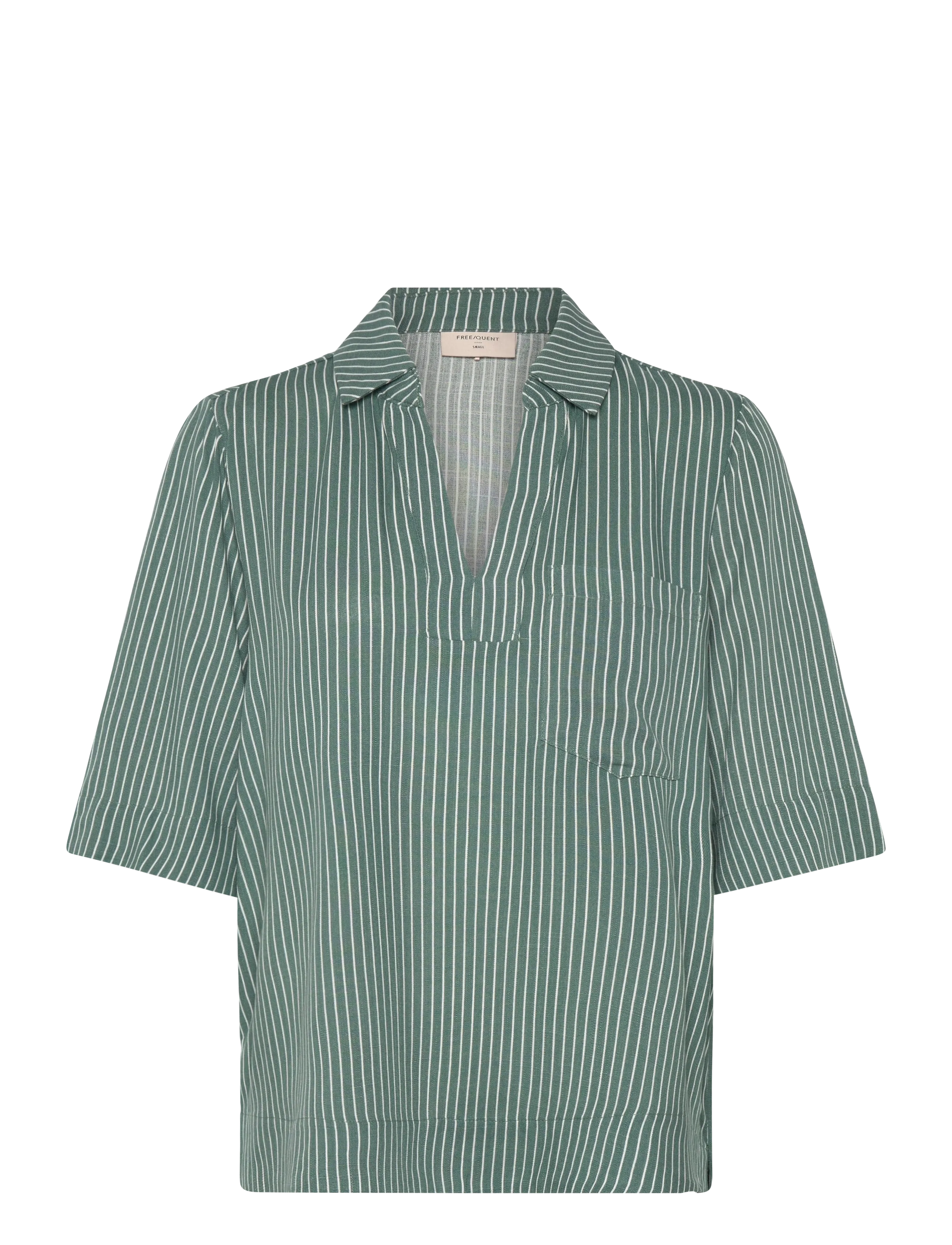 FREE/QUENT FQSAVA-BLOUSE - Bluser - DARK FOREST W. STAR OFF-WHITE / green