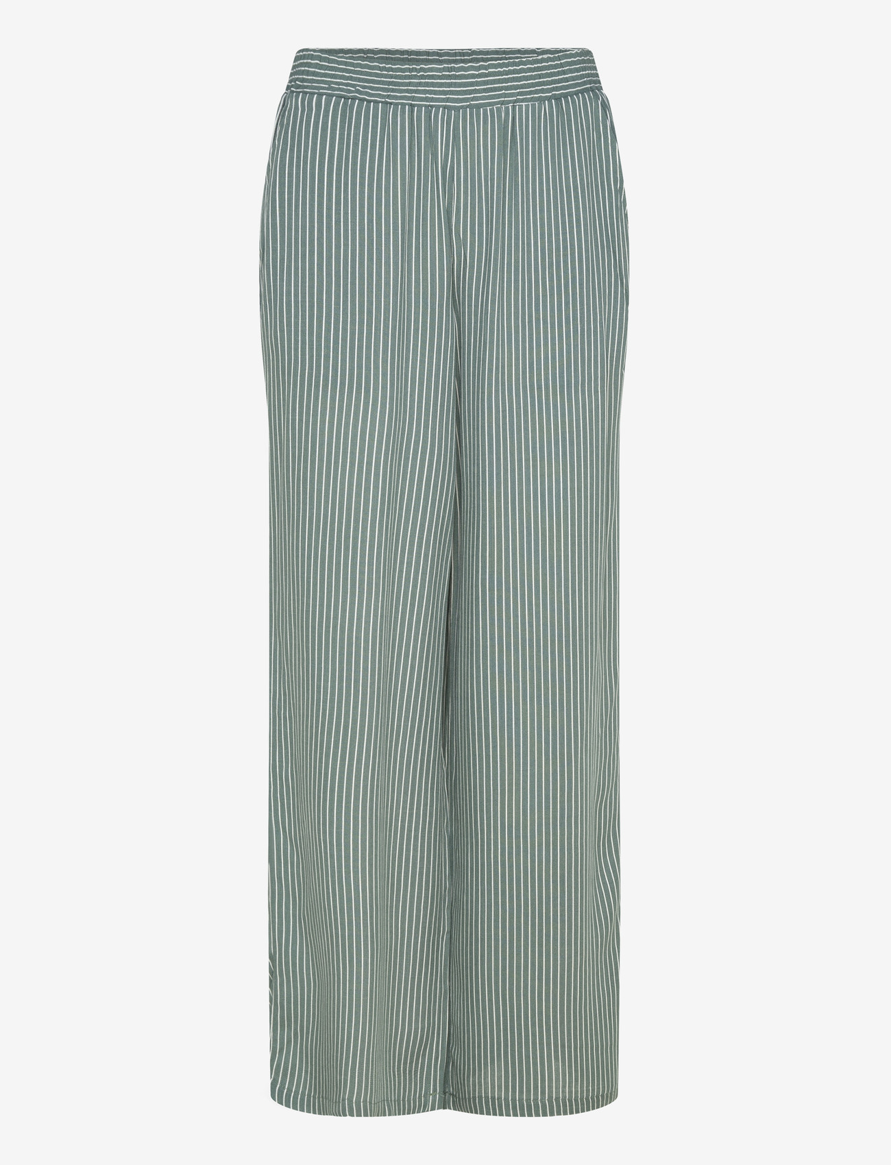 FREE/QUENT - FQSAVA-PANTS - wide leg trousers - dark forest w. star off-white - 1