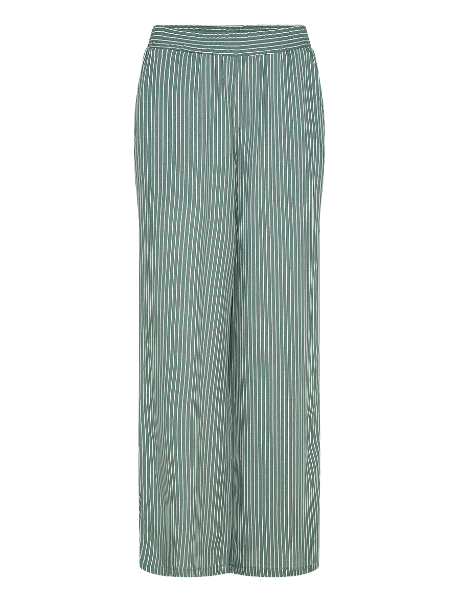FREE/QUENT - FQSAVA-PANTS - hosen mit weitem bein - dark forest w. star off-white - 1