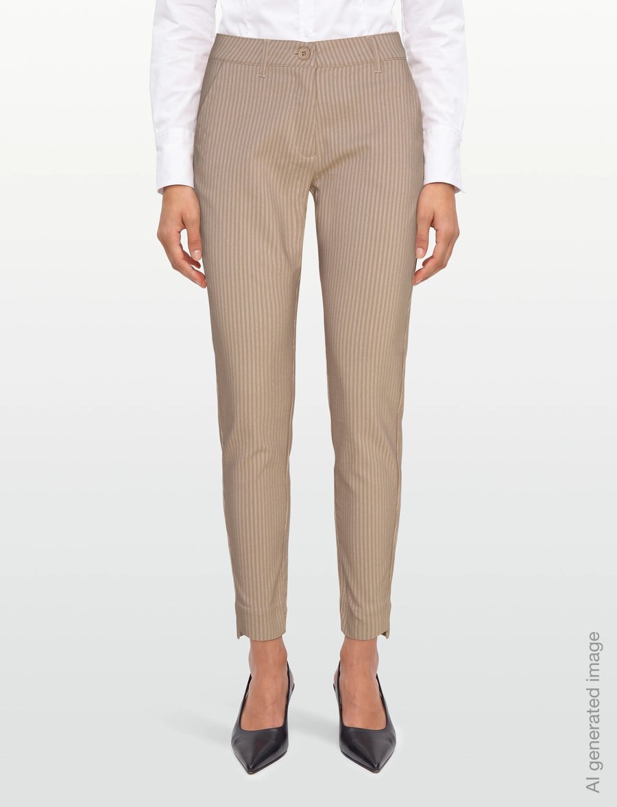 FREE/QUENT - FQREX-PANTS - raka byxor - silver mink w. star off-white - 3