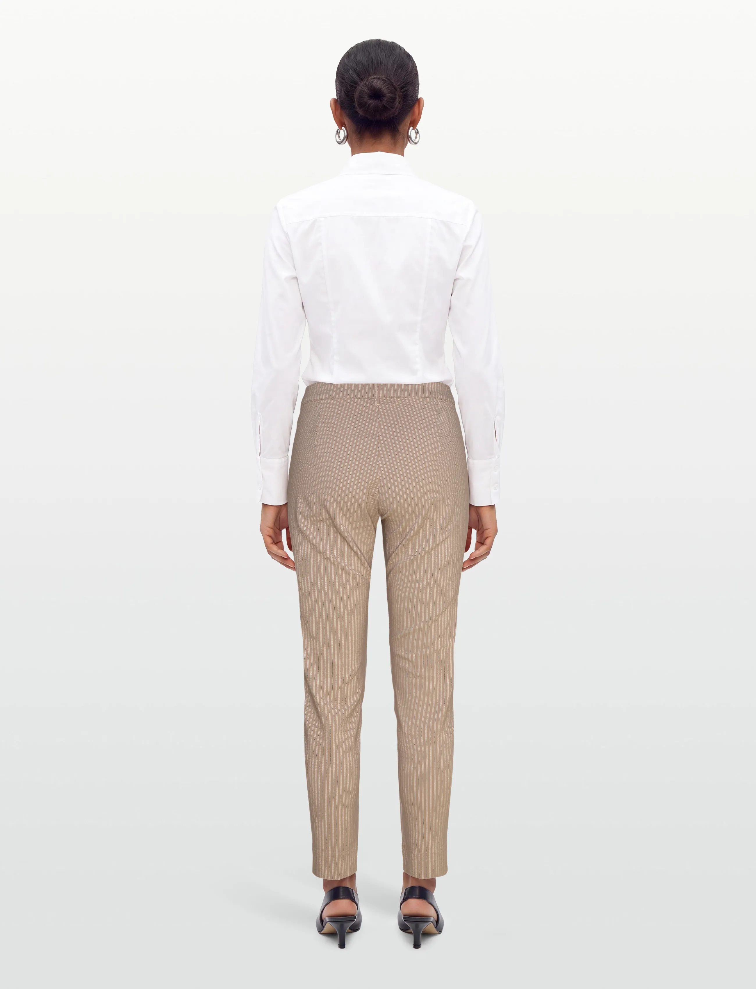 FREE/QUENT - FQREX-PANTS - hose mit geradem bein - silver mink w. star off-white - 4