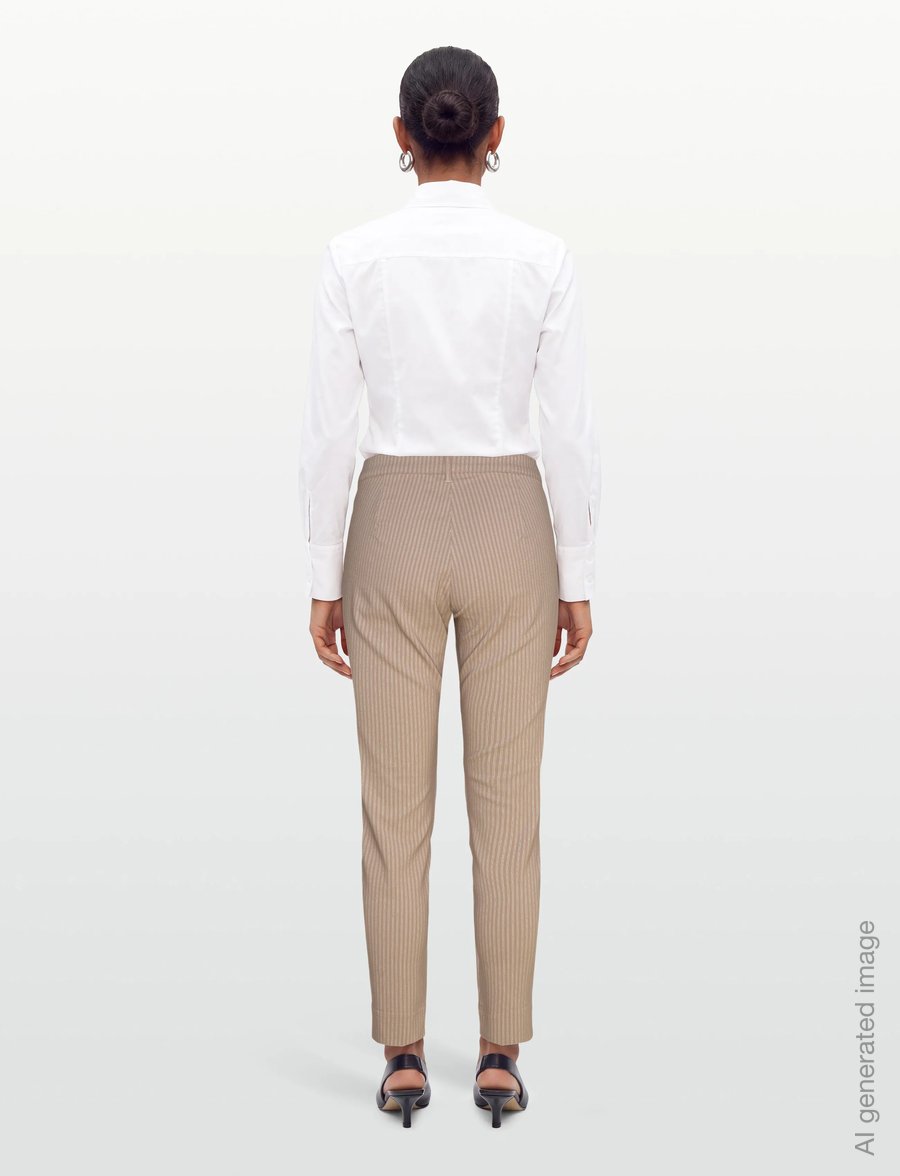 FREE/QUENT - FQREX-PANTS - raka byxor - silver mink w. star off-white - 4
