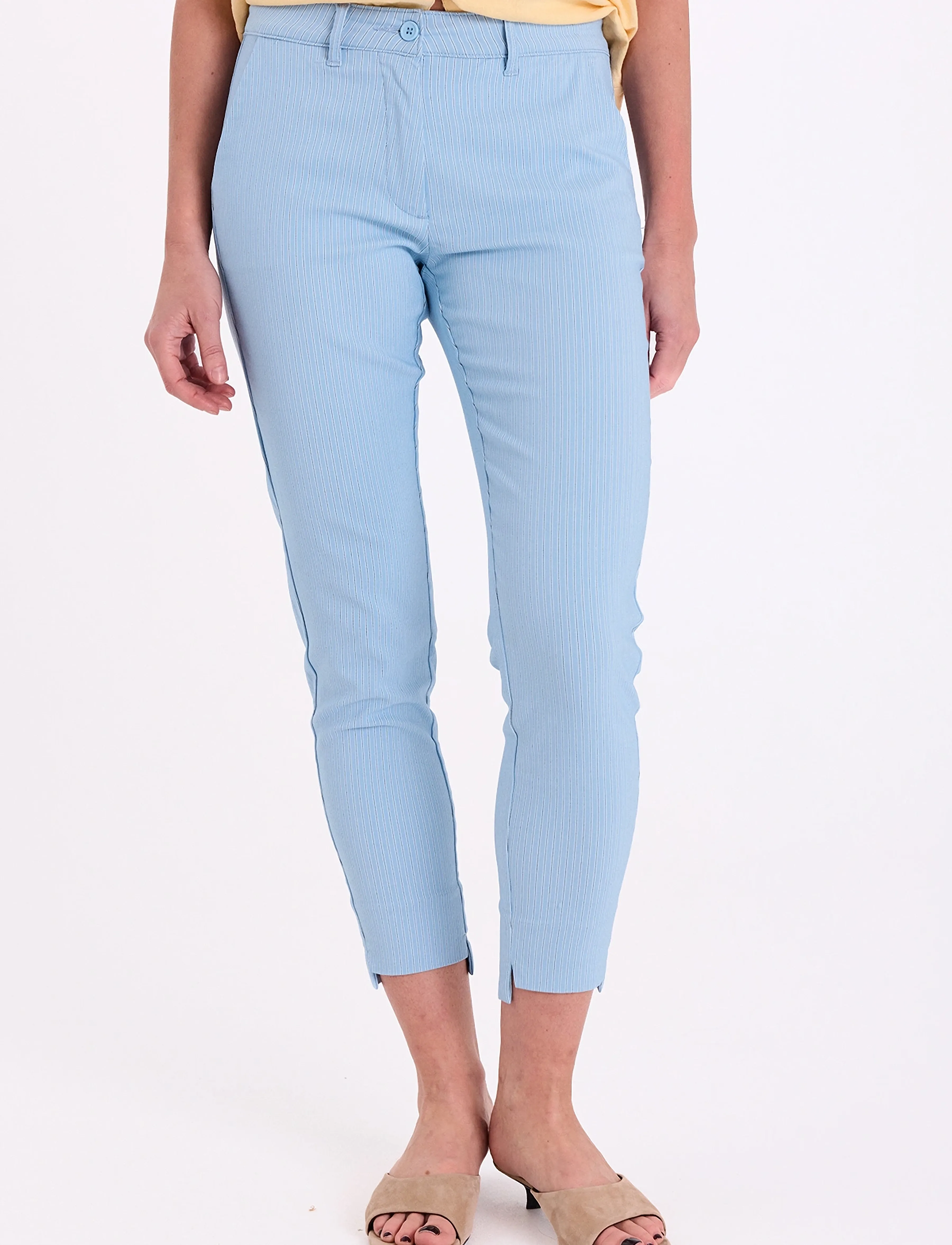 FREE/QUENT - FQREX-PANTS - sirge säärega püksid - blue bell w. star off-white - 3
