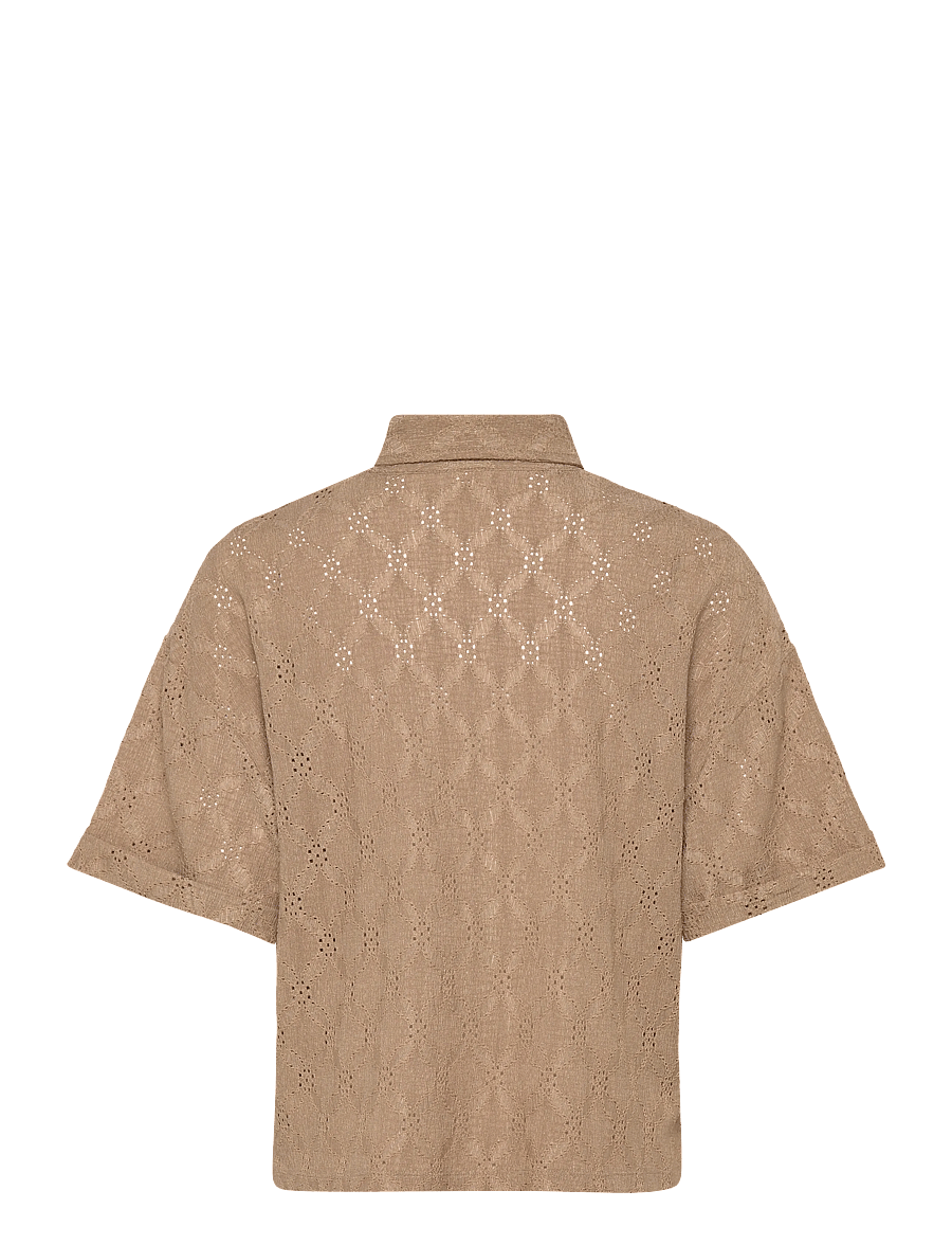 FREE/QUENT - FQMIRNA-SHIRT - kurzärmlige hemden - silver mink - 2