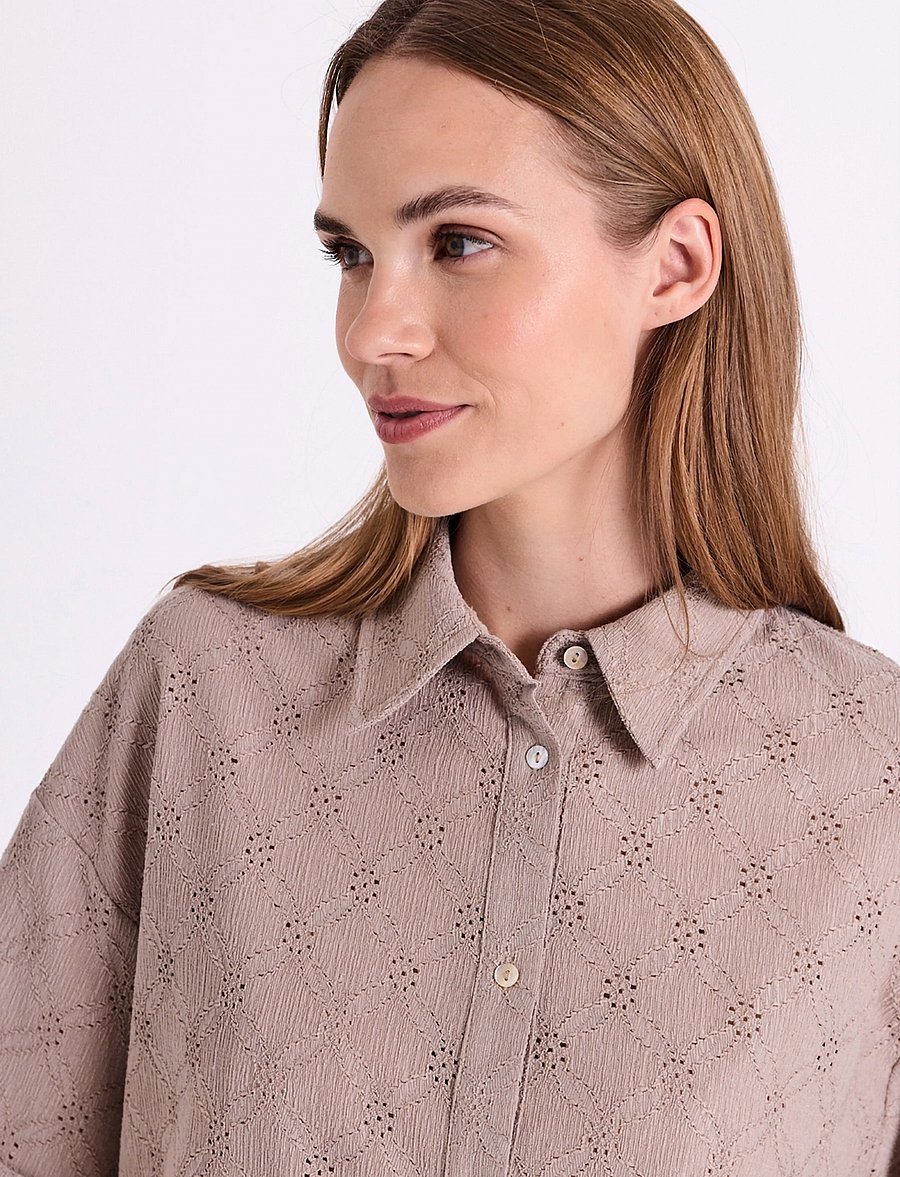 FREE/QUENT - FQMIRNA-SHIRT - kurzärmlige hemden - silver mink - 3