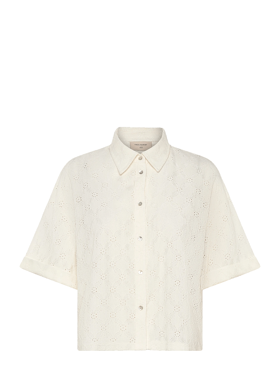 FREE/QUENT - FQMIRNA-SHIRT - kurzärmlige hemden - star off-white - 1