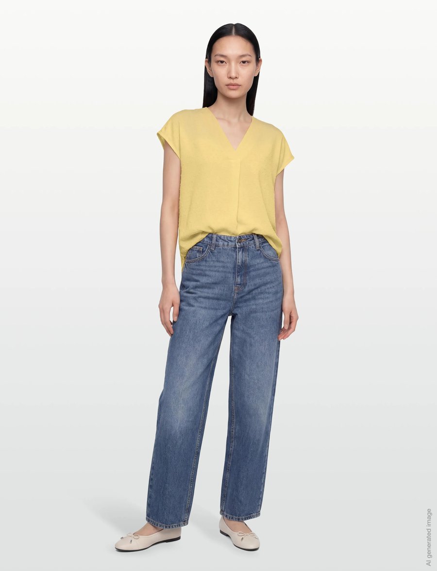 FREE/QUENT - FQKALYA-BLOUSE - kurzärmelige blusen - golden haze - 0