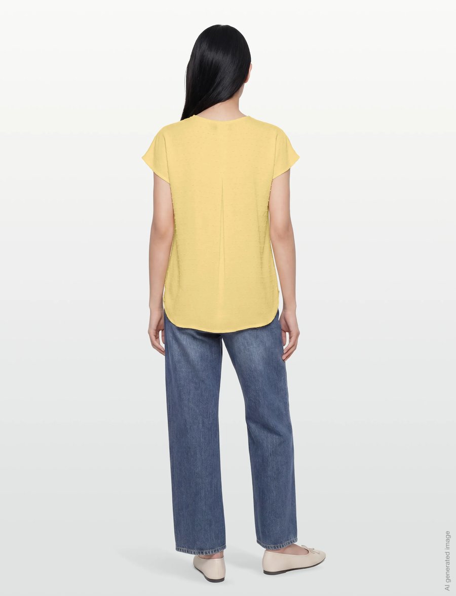 FREE/QUENT - FQKALYA-BLOUSE - kurzärmelige blusen - golden haze - 4
