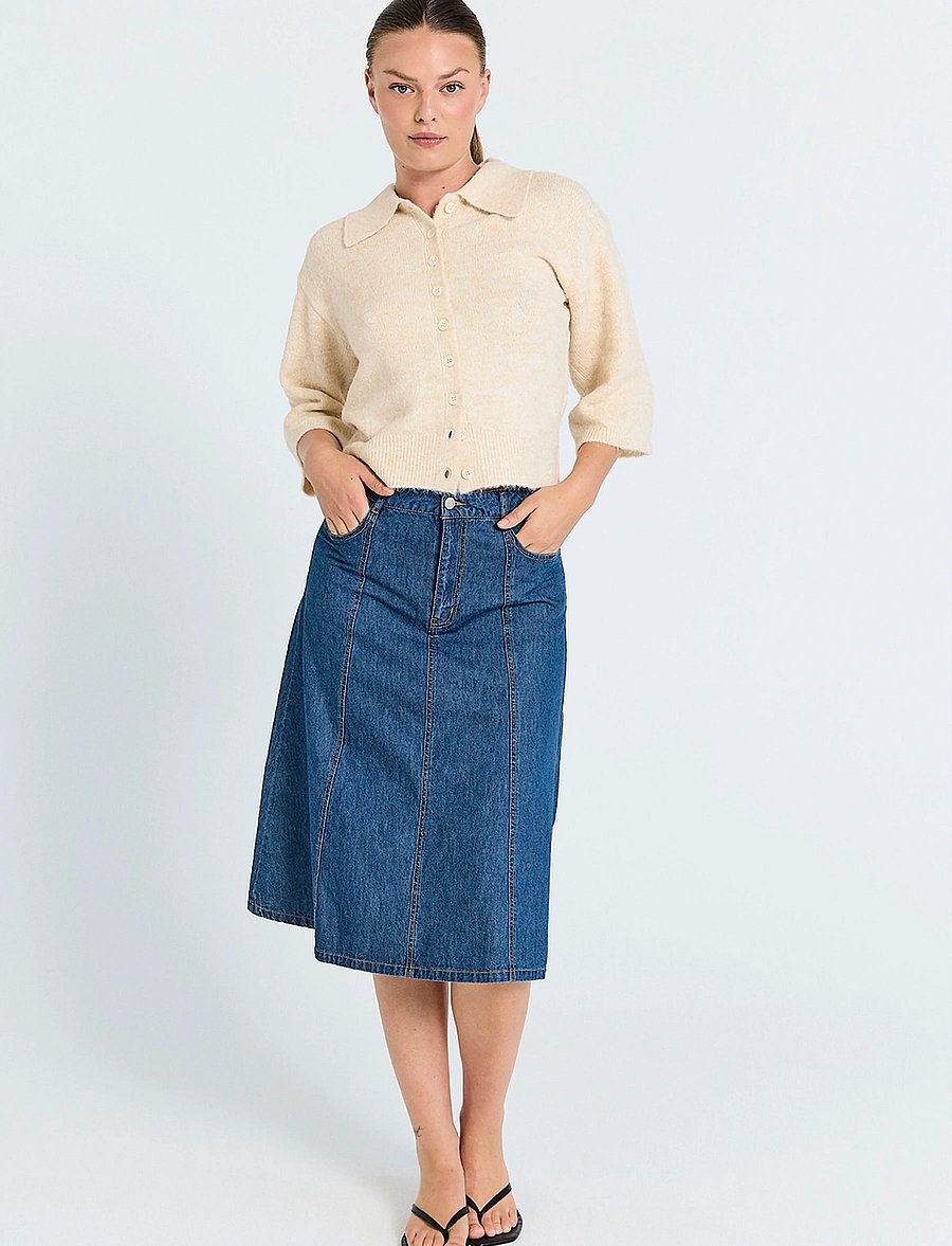 FREE/QUENT - Skirt from Freequent - jeansröcke - medium blue denim - 0