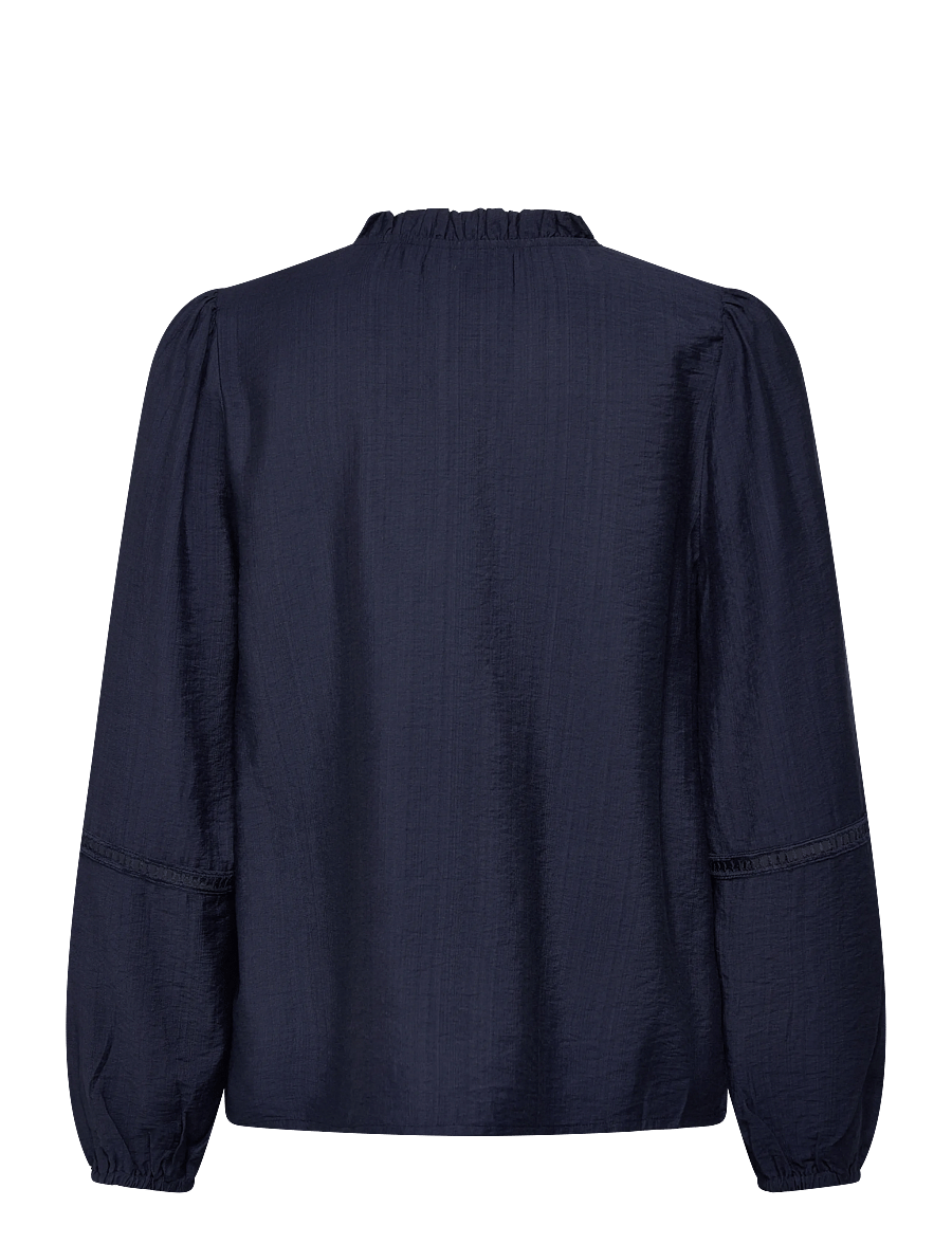 FREE/QUENT - FQANTINA-BLOUSE - langärmelige blusen - navy blazer - 2