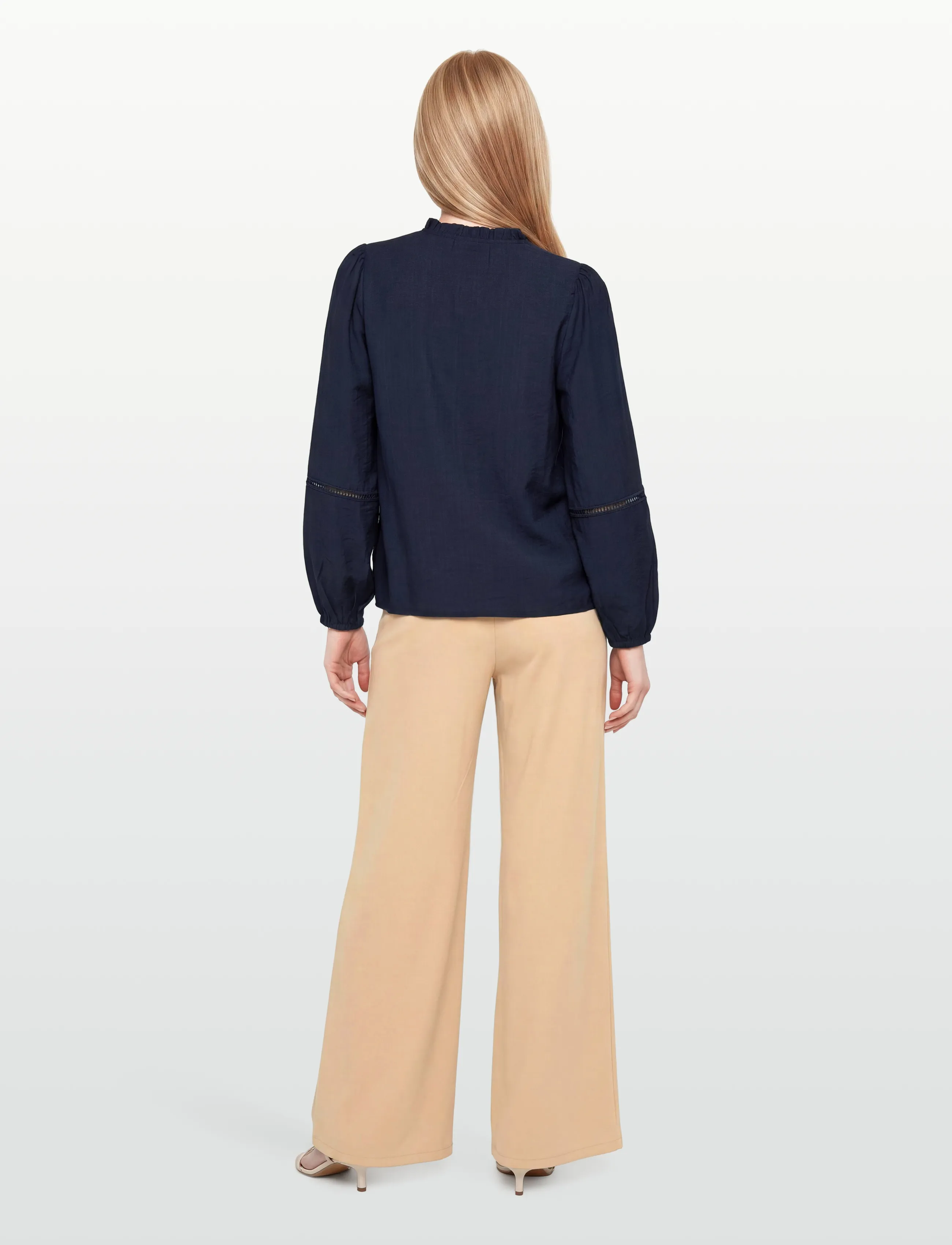 FREE/QUENT - FQANTINA-BLOUSE - pikkade varrukatega pluusid - navy blazer - 4