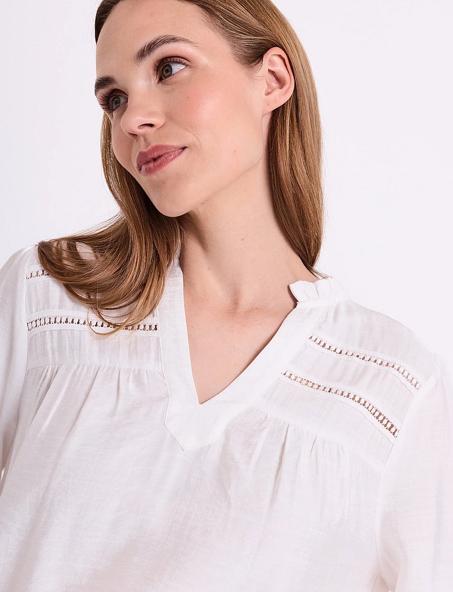 FREE/QUENT - FQANTINA-BLOUSE - långärmade blusar - star off-white - 3