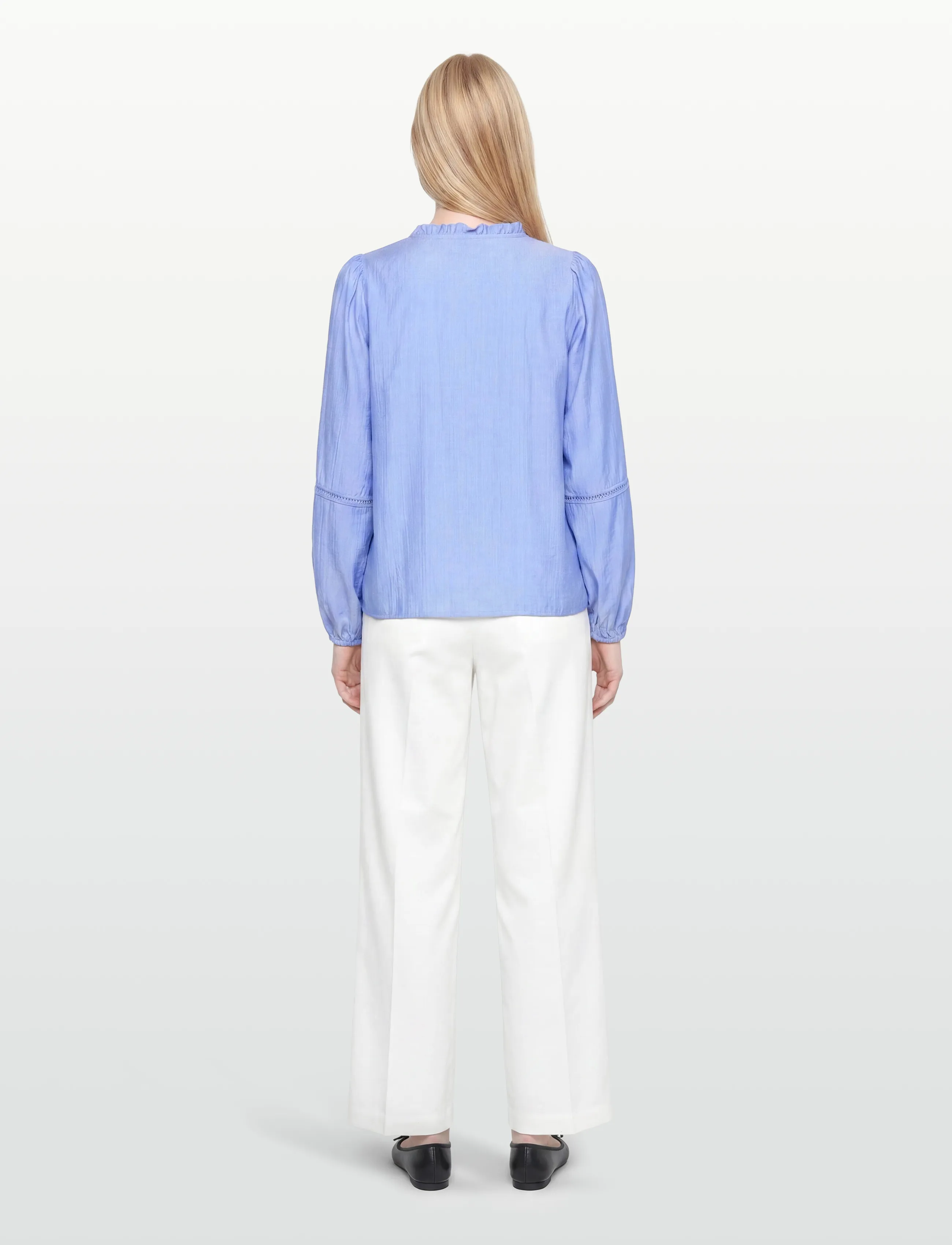 FREE/QUENT - FQANTINA-BLOUSE - long sleeved blouses - vista blue - 4