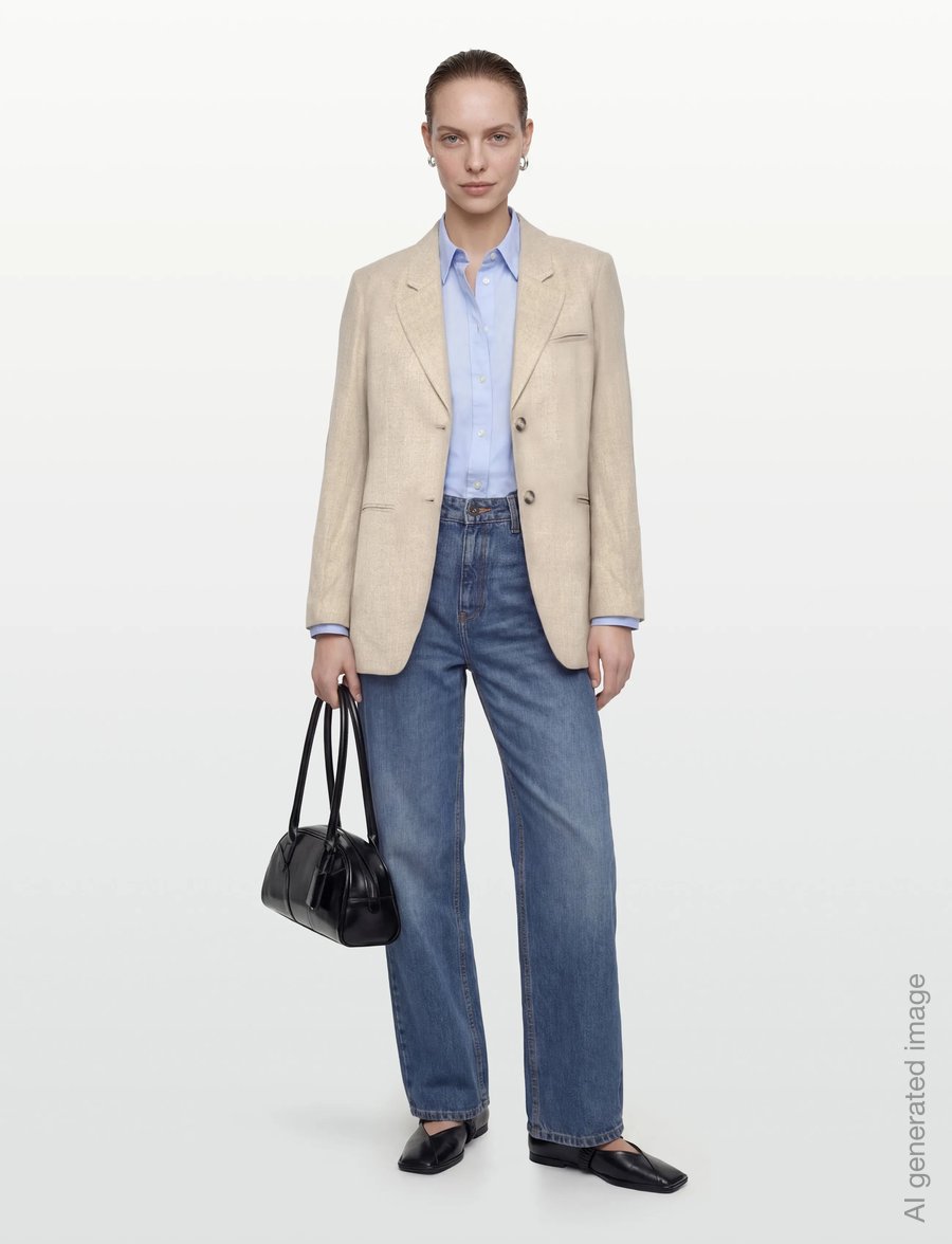 FREE/QUENT - FQLYDIA-BLAZER - enkelknäppta kavajer - sand melange - 0