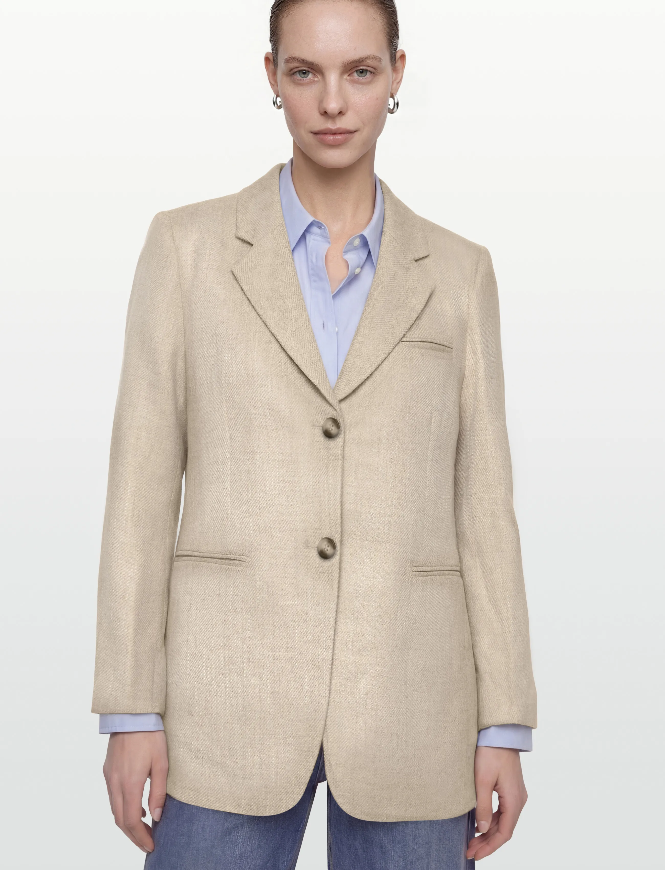 FREE/QUENT - FQLYDIA-BLAZER - odzież imprezowa w cenach outletowych - sand melange - 3