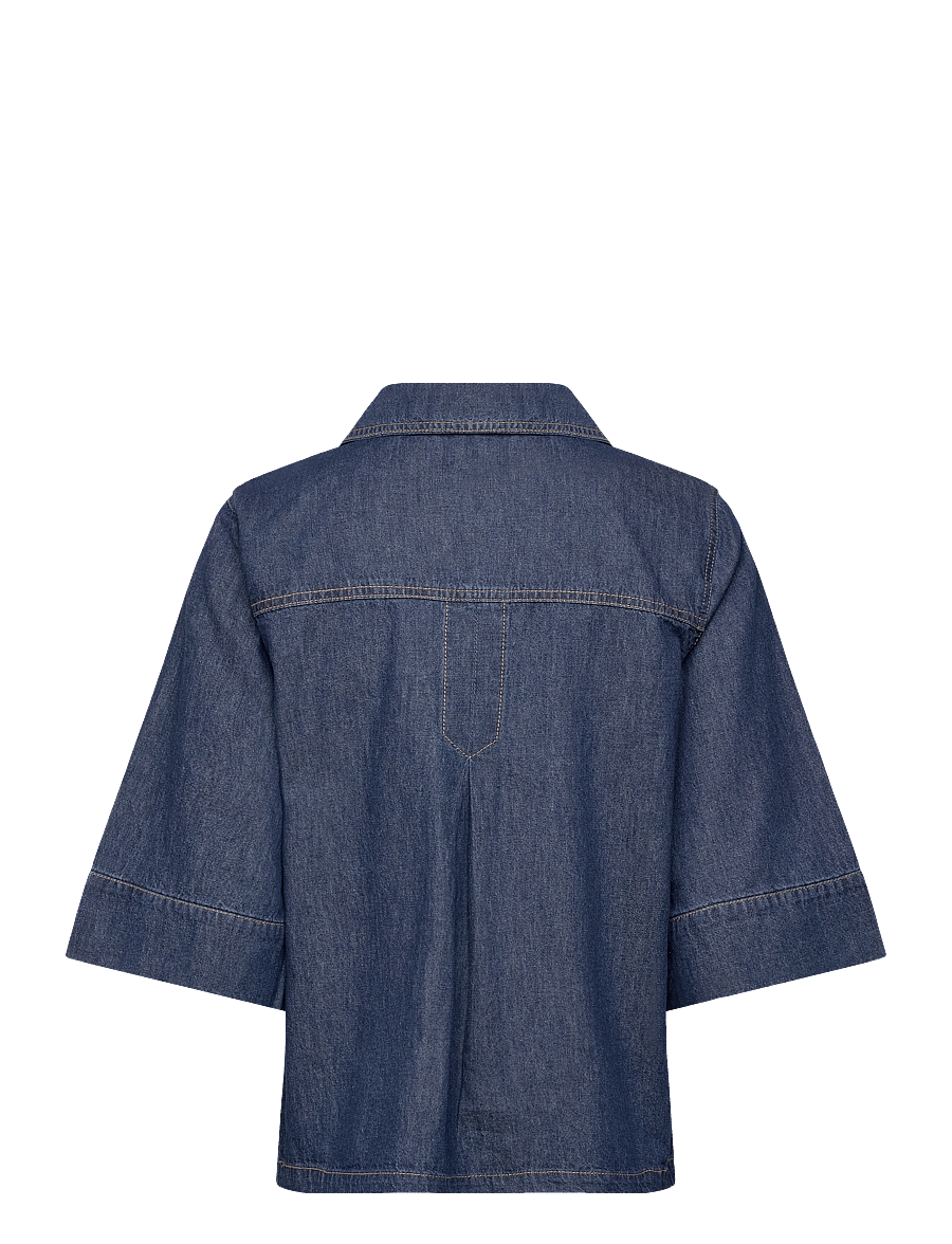 FREE/QUENT - FQLISEA-BLOUSE - jeanshemden - medium blue denim - 2