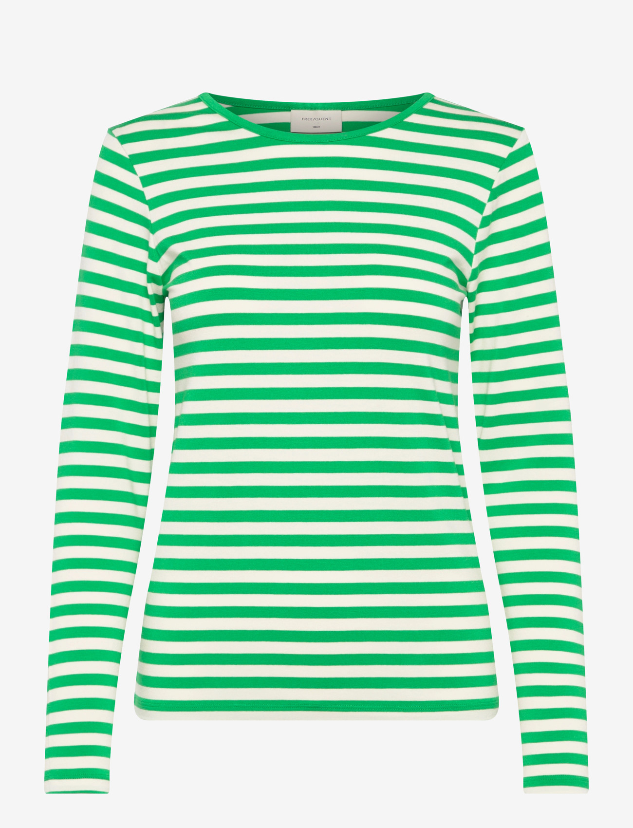 FREE/QUENT - FQLIANA-TEE - langärmlige tops - bright green w. star off-white - 0